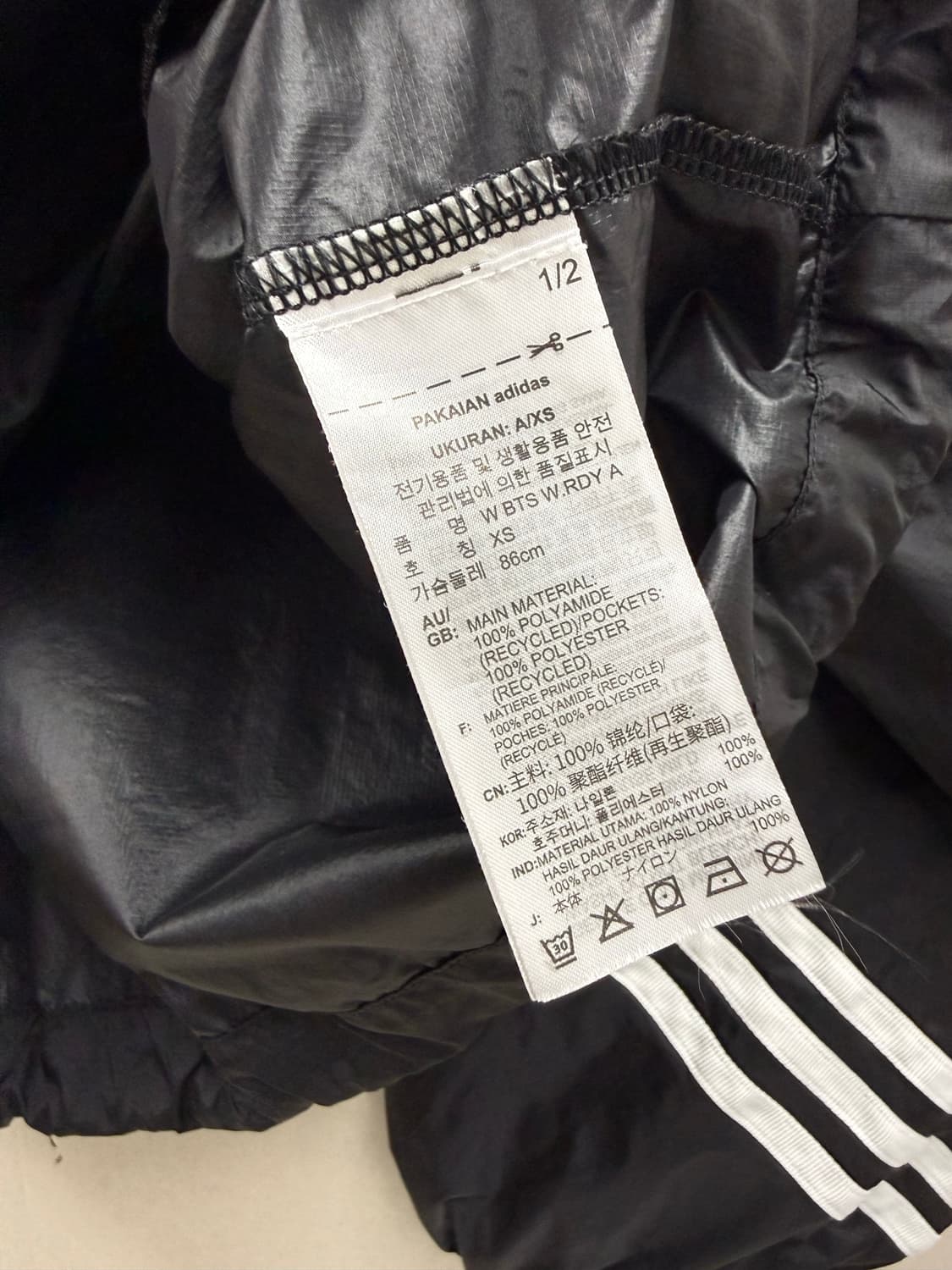 여성 오버핏 XS / 아디다스 윈드레디 우븐 바람막이 아노락 블랙 상품이미지6