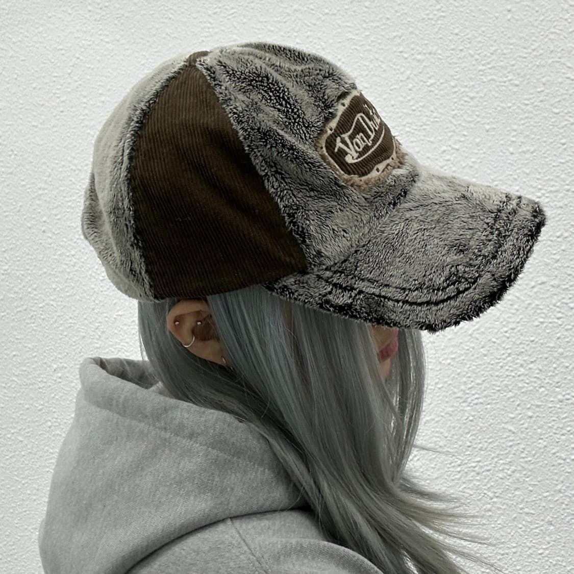 본더치 y2k 윈터 브라운 코듀로이 캡 상품이미지2