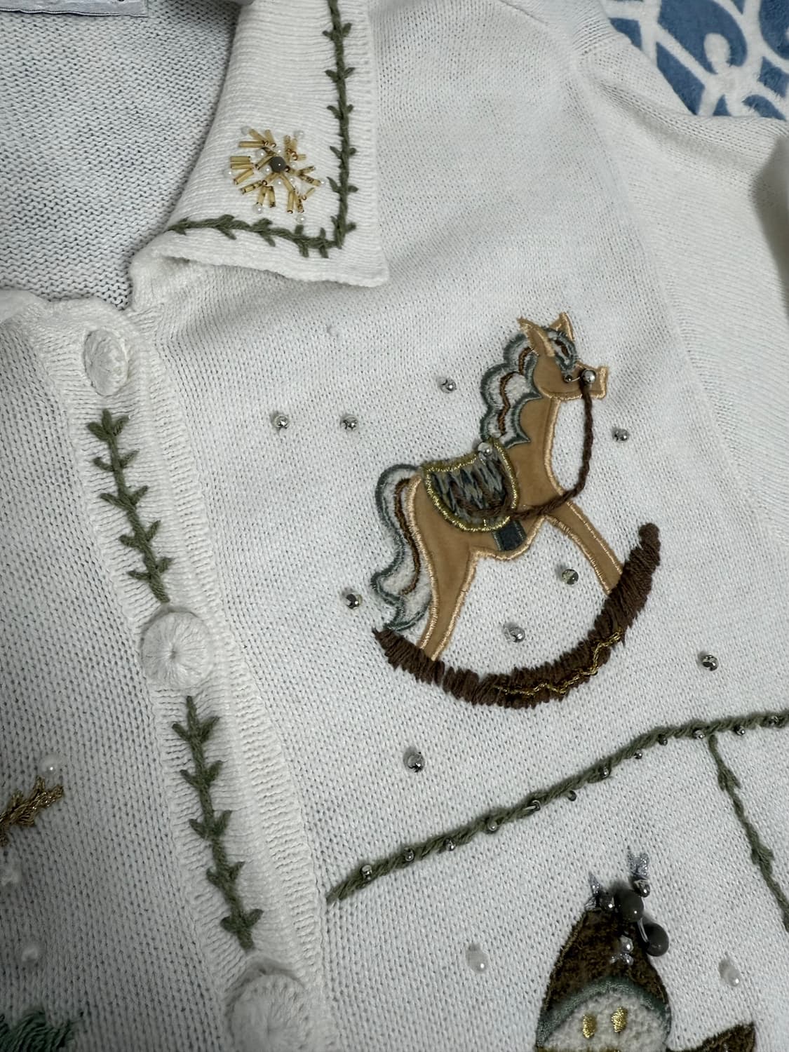 빈티지) 빅토리아 존스 크리스마스 니트 가디건 자켓 어항 212 상품이미지5