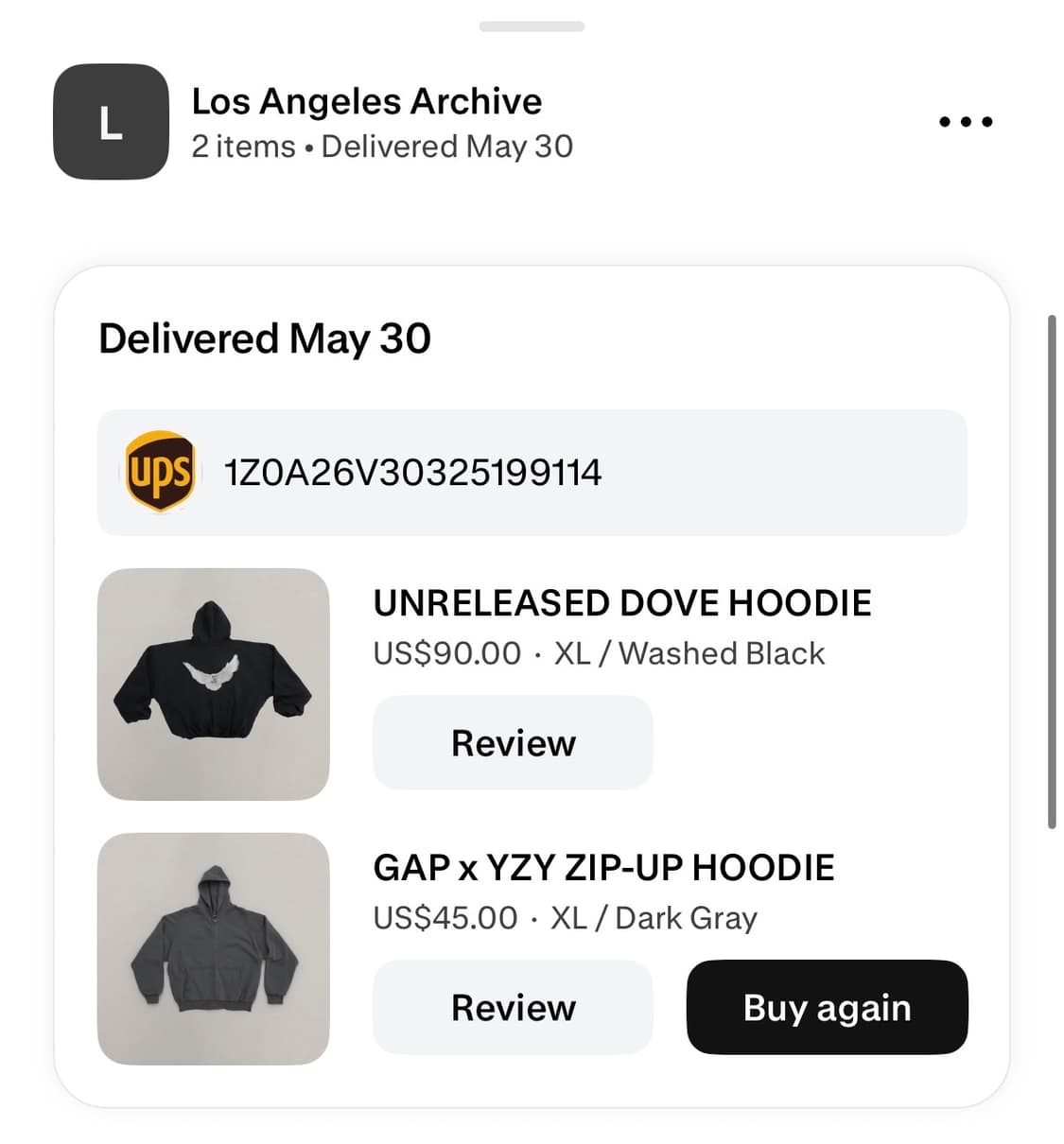 [XL] 이지 갭 도브 후드 워시드 블랙 상품이미지5