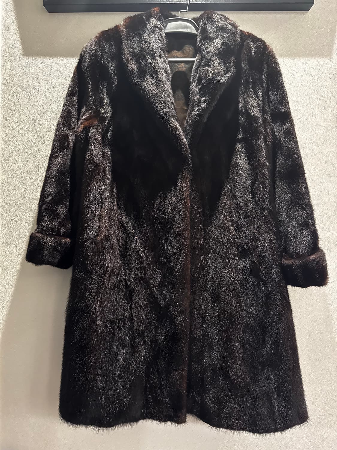 고급 통 밍크 롱 밍크코트 상품이미지1