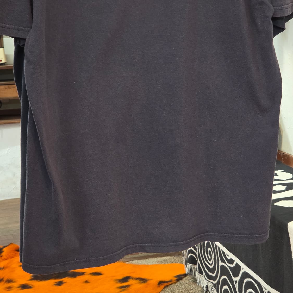 오베이 차콜 오버핏 프린팅 반팔 상품이미지6