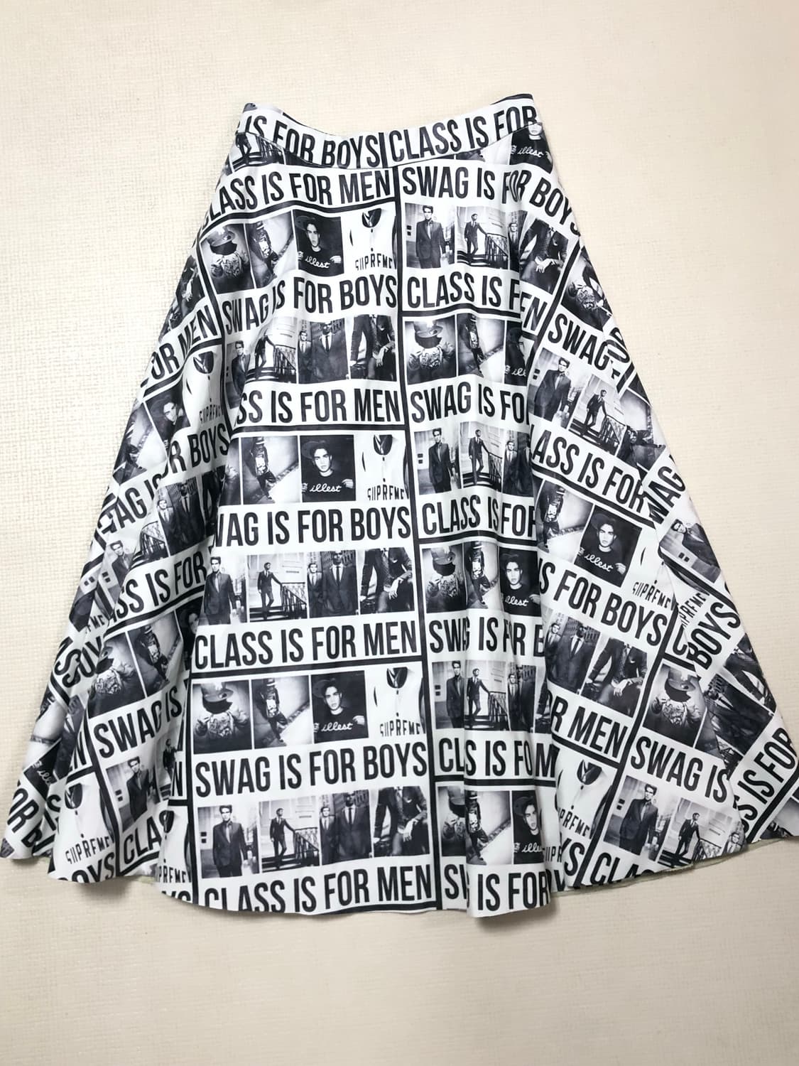 빈티지 뉴스페이퍼 프린팅 롱 스커트 상품이미지9