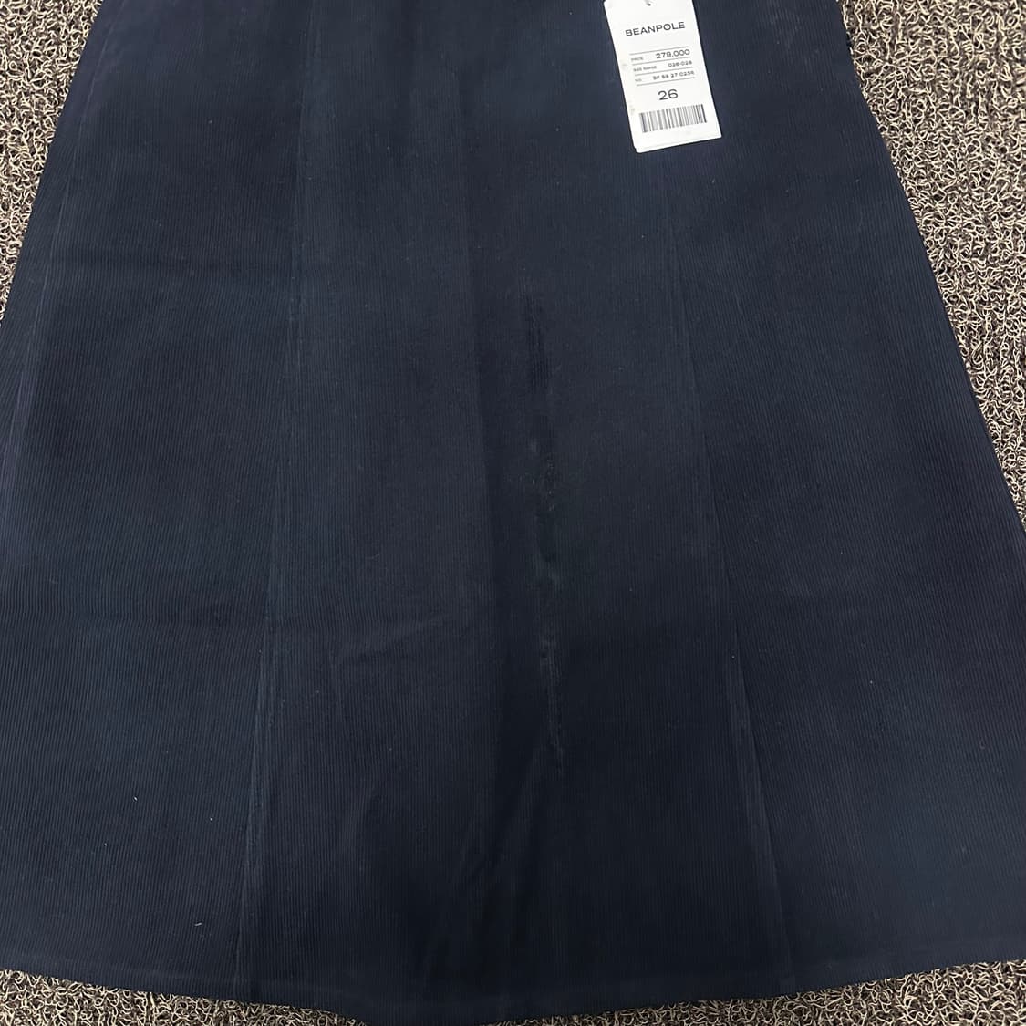 [새상품] 빈폴 여성 코듀로이 스커트 치마 네이비 26인치 상품이미지3