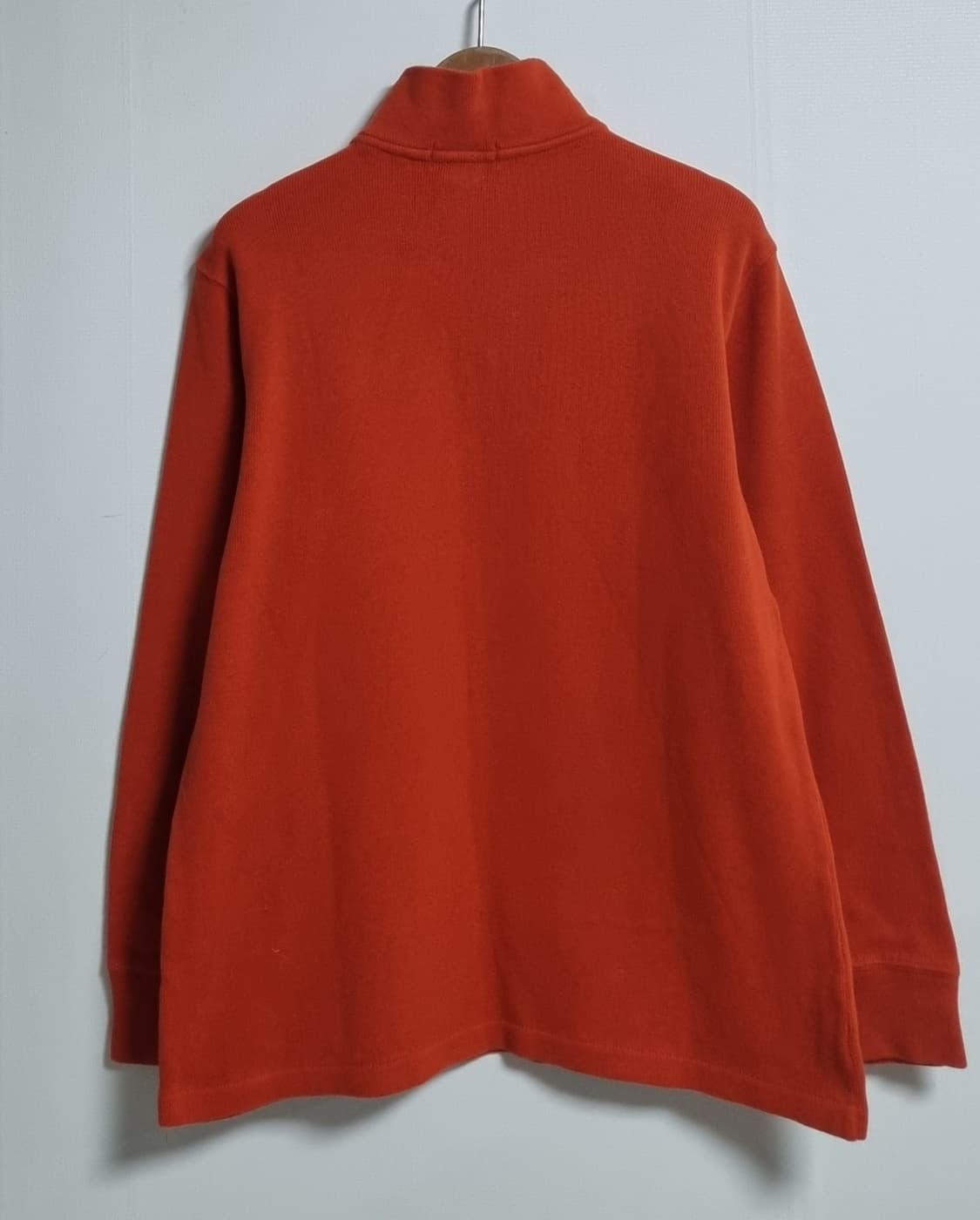 실측 XS (44) 폴로 오렌지 반집업 니트 상품이미지2