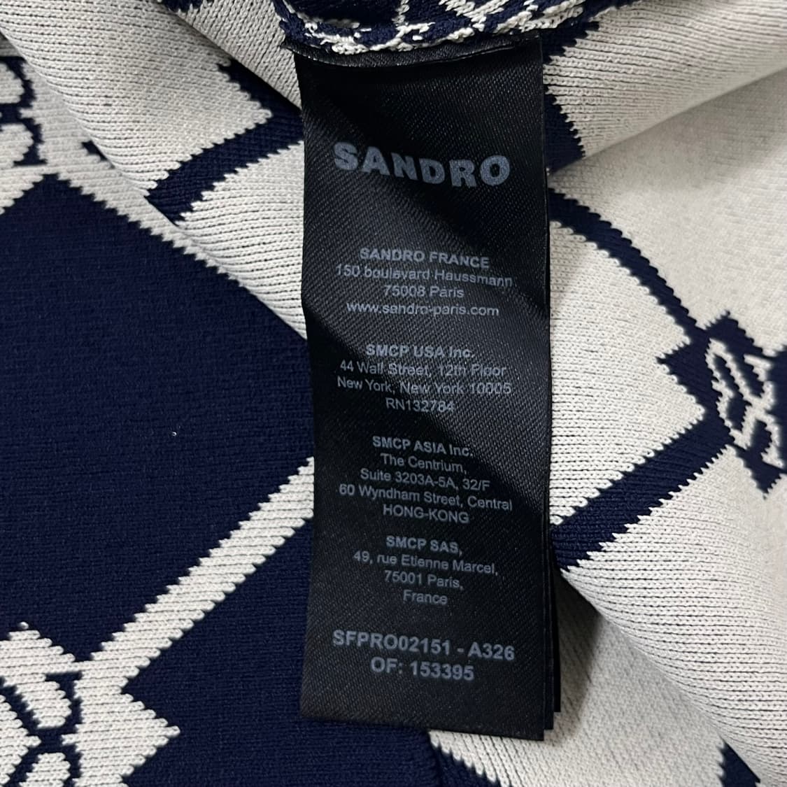 산드로(SANDRO) 자카드 니트 미니 원피스 상품이미지8