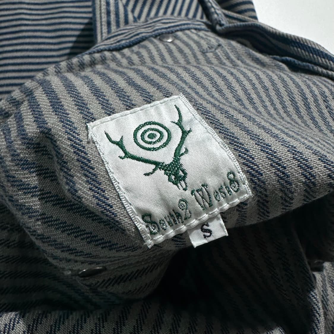 사우스 2 웨스트 8 남이서팔 히코리 스트라이프 더블니 데님 팬츠 상품이미지4