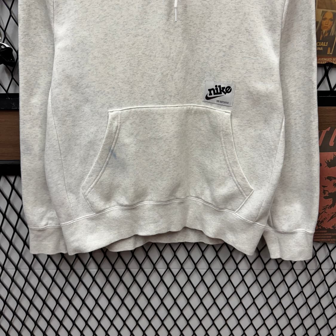 나이키 SB 후드티 후면 빅로고 포인트 멜란지 그레이 상품이미지4