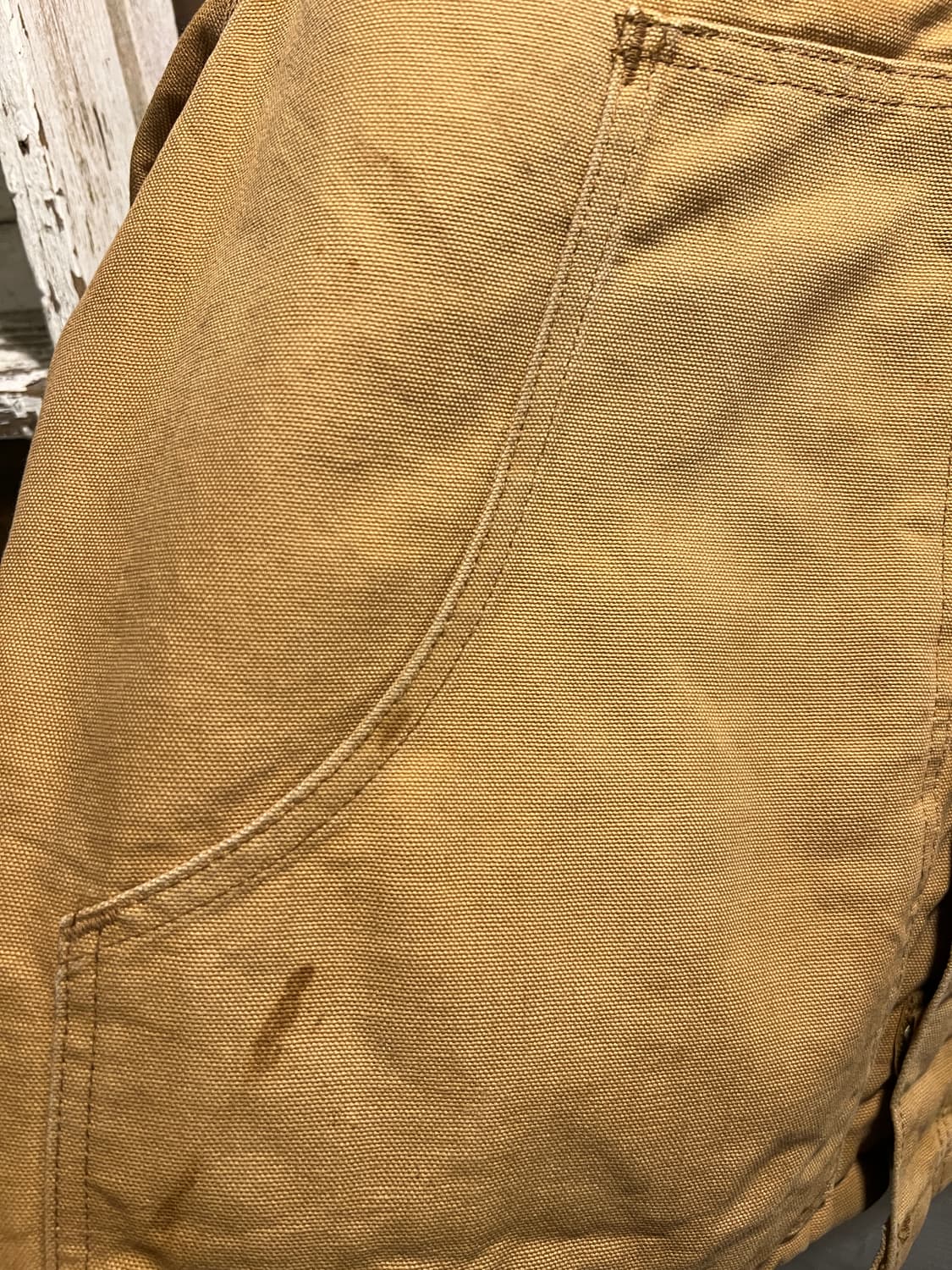 [XL]90's 칼하트 Made in USA 더티워싱 아크틱 워크자켓 상품이미지4