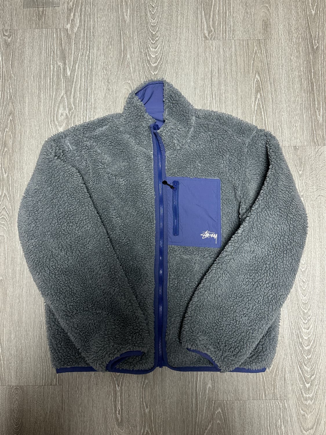 스투시 쉐르파 리버시블 자켓 블루스톤 m 상품이미지1