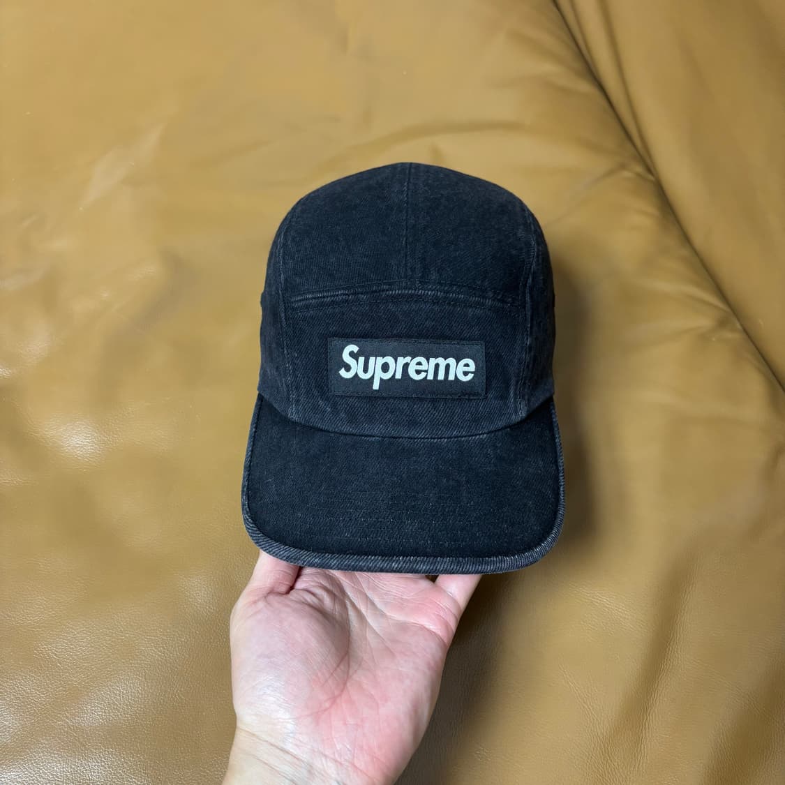 Supreme 슈프림 데님 블랙 캠프캡 모자 (Denim Black) 상품이미지2