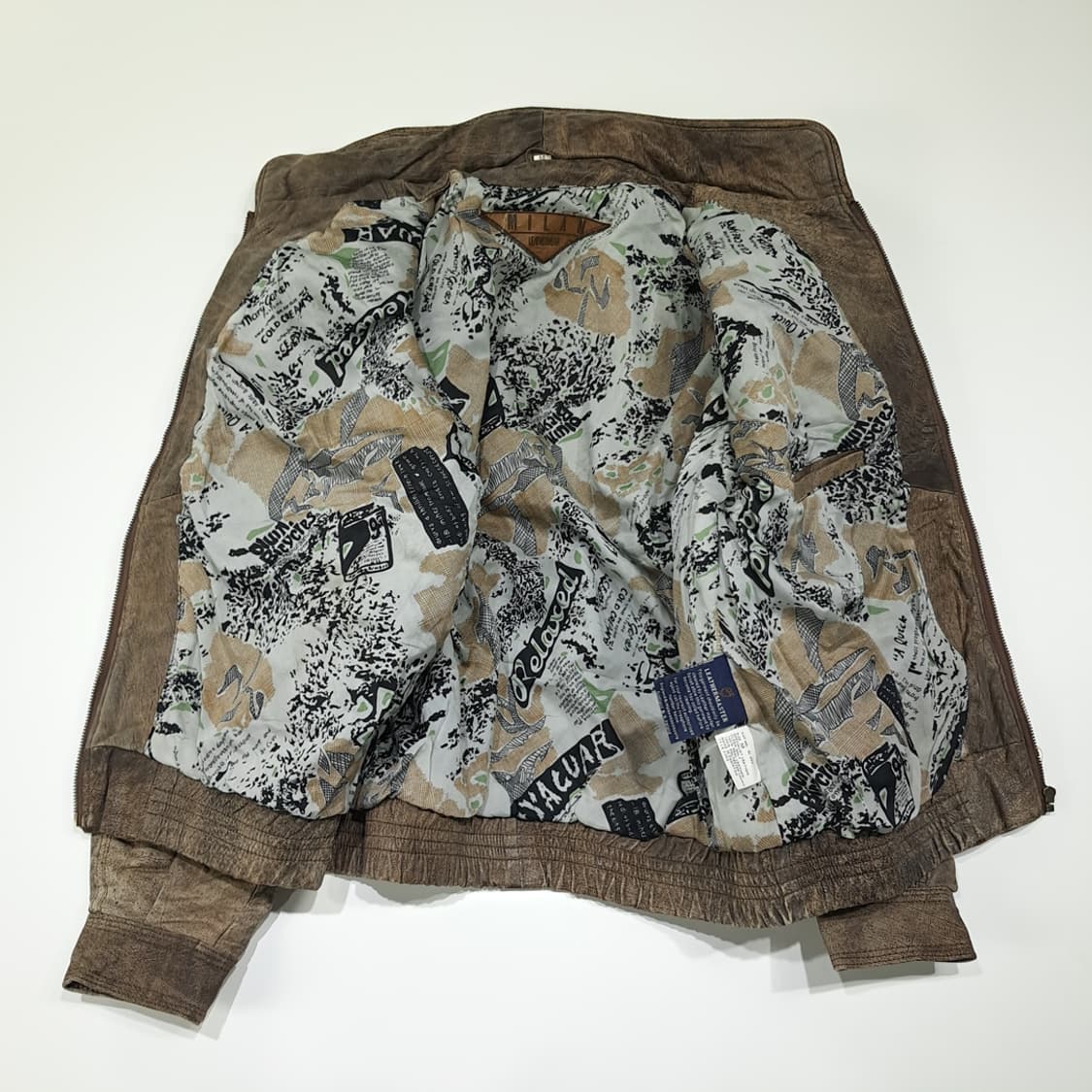 CL935 M 밀란레더웨어 80s 가죽 브라운 자켓 상품이미지4