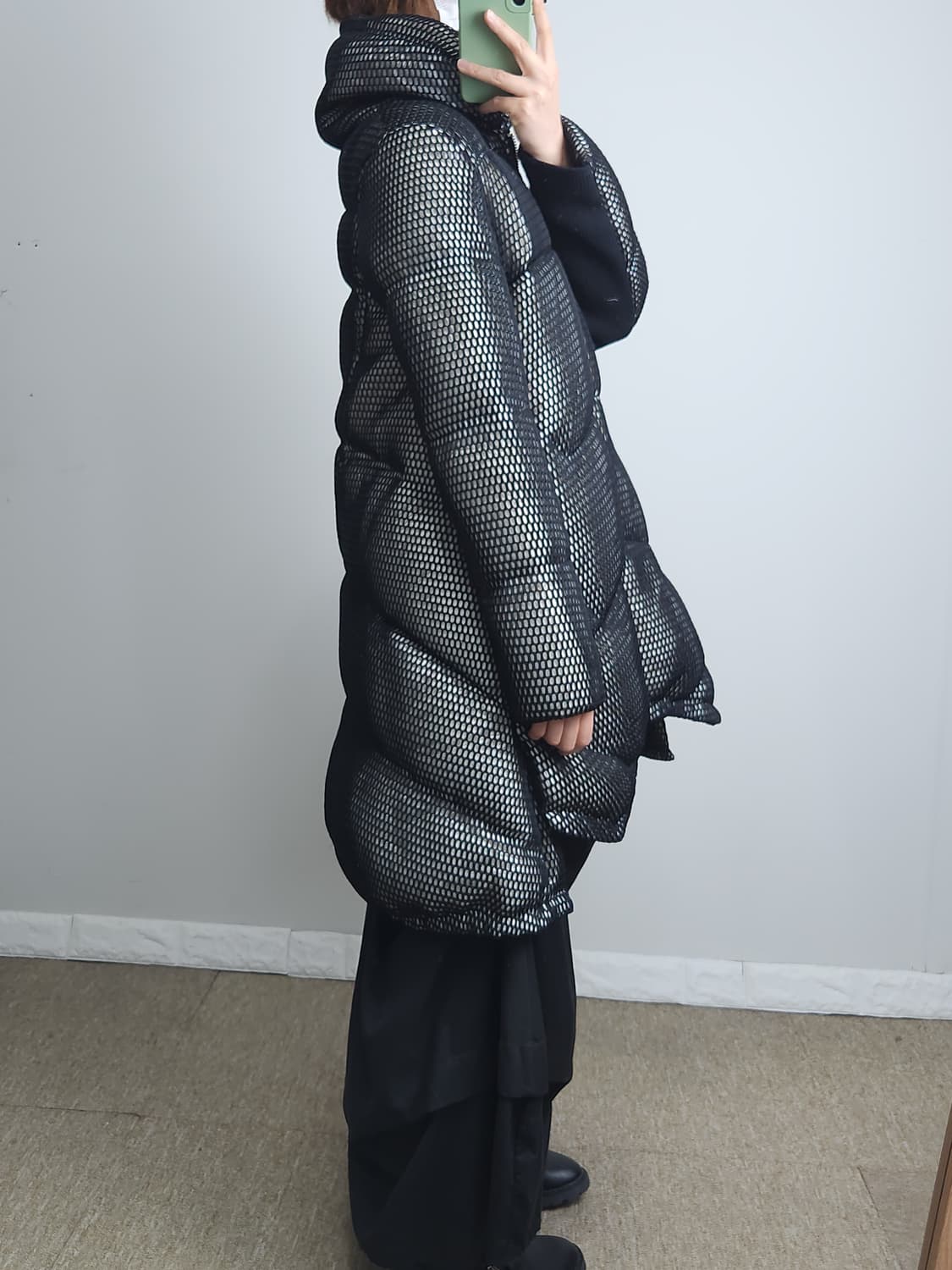 홀 언발 덕다운 패딩 상품이미지4