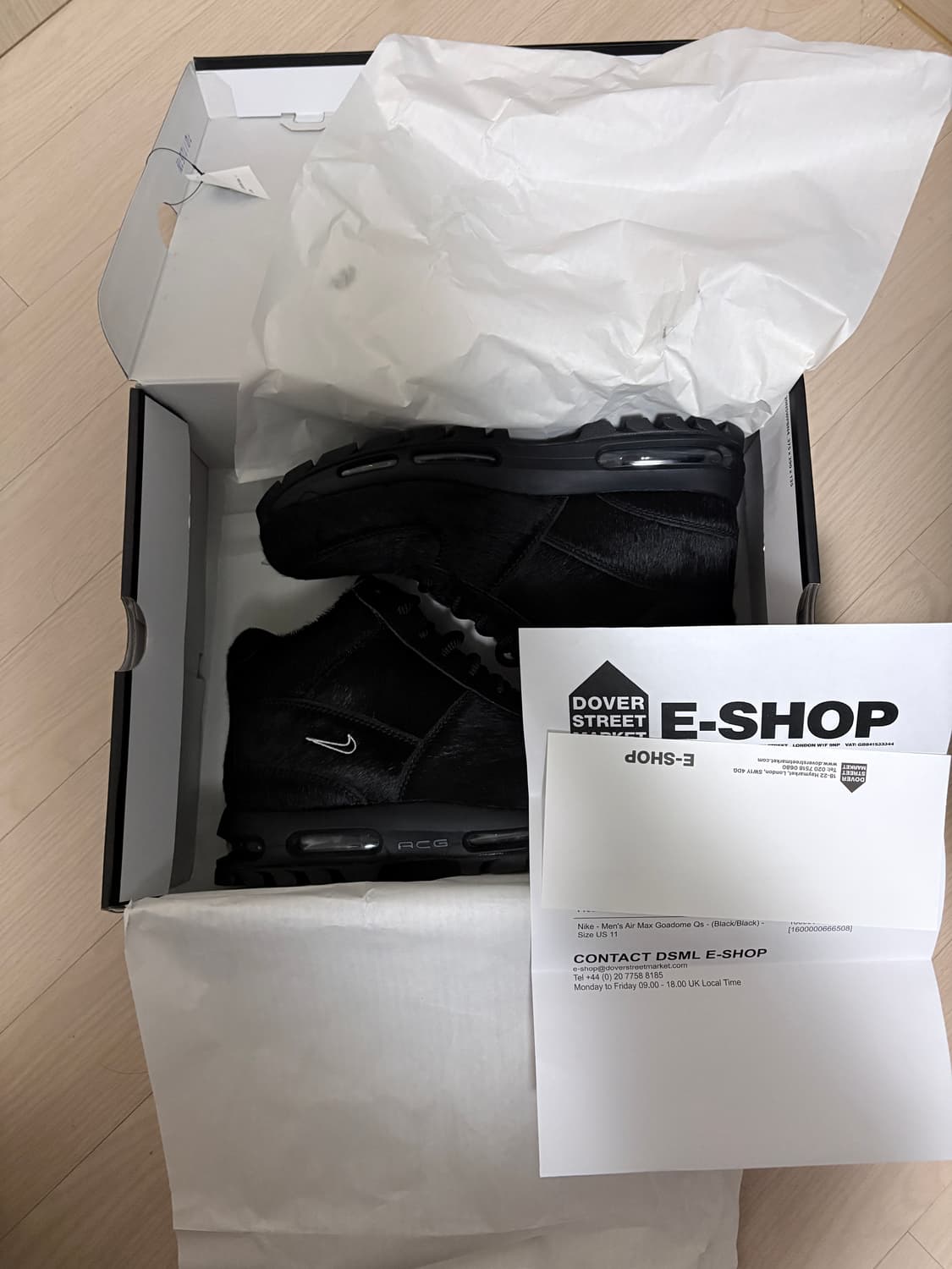 [290] 나이키 에어맥스 고아돔 부츠 포니헤어 블랙 상품이미지2