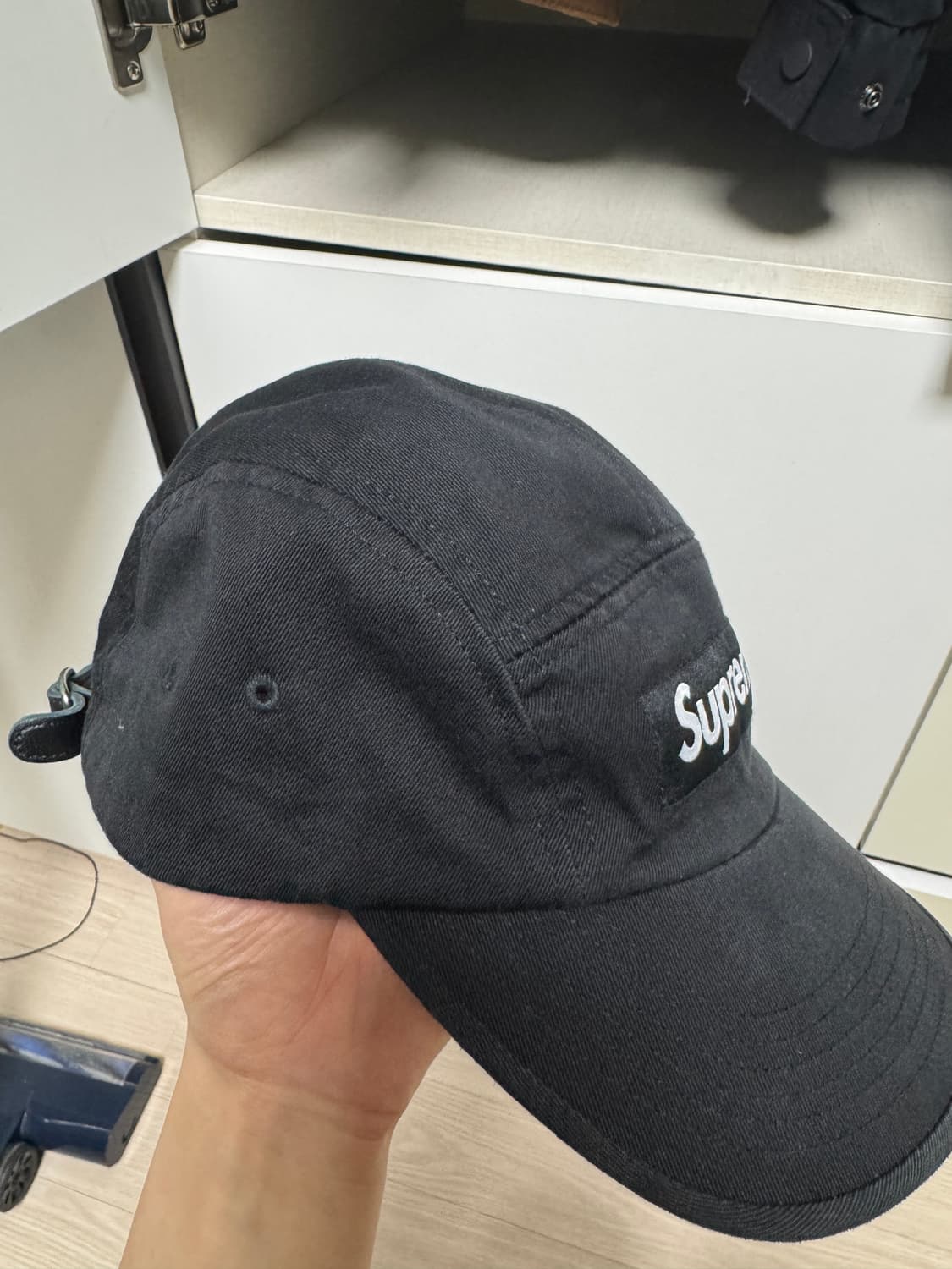 슈프림 워시드 치노 트윌 캠프캡 블랙 상품이미지2