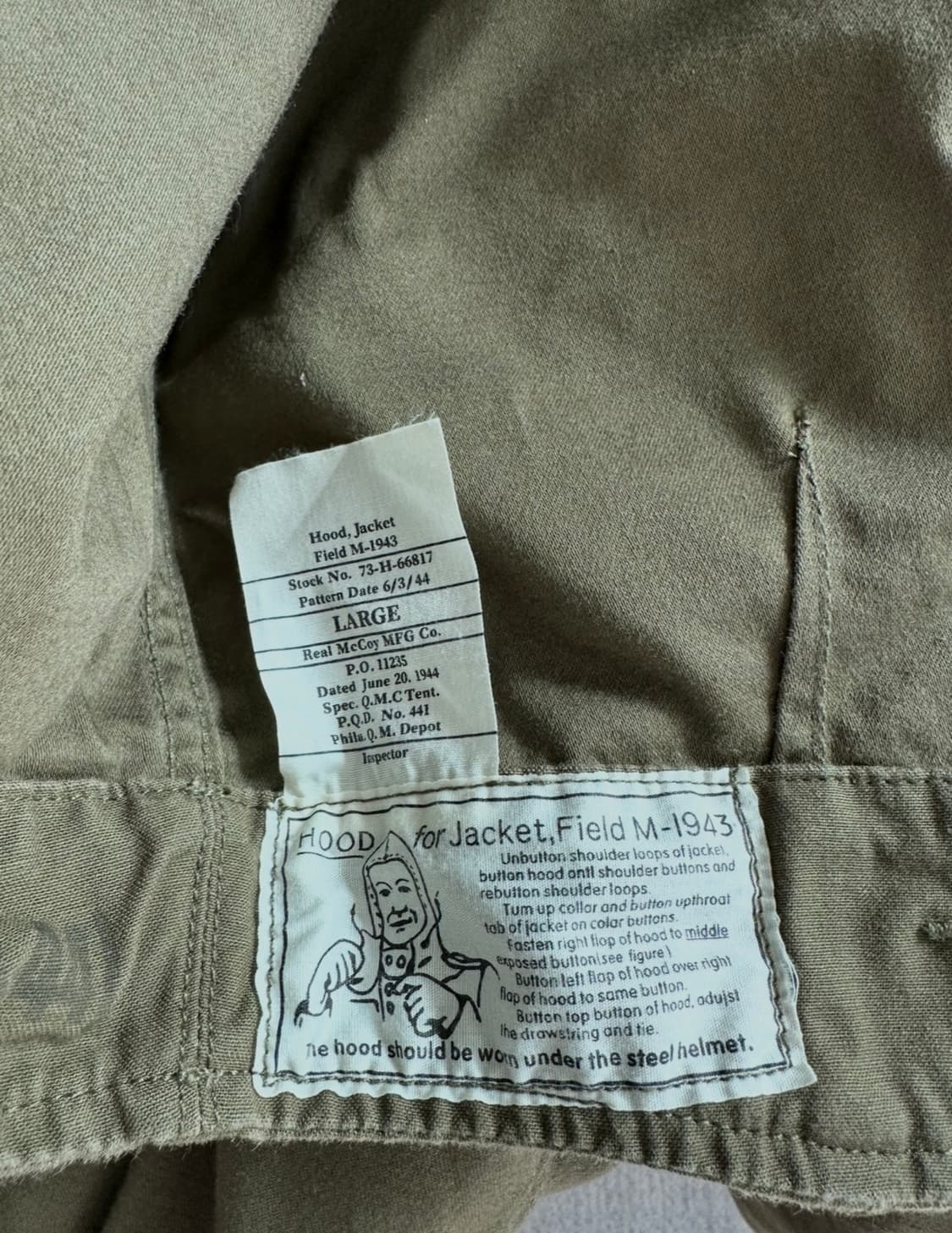 리얼맥코이 m43 밀리터리 필드지켓 상품이미지5