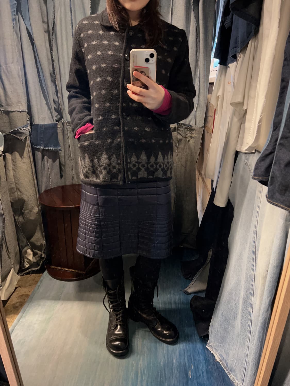 44-66 ) JPN Cloud Pattern Wool Jacket 상품이미지2