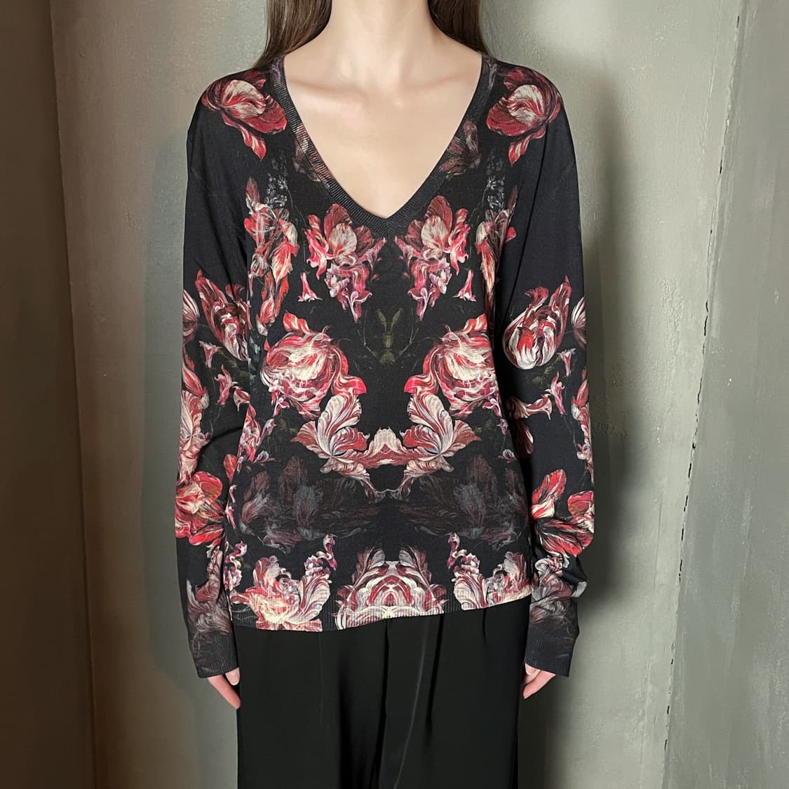 12aw 알렉산더 맥퀸 플로럴 니트 상품이미지4