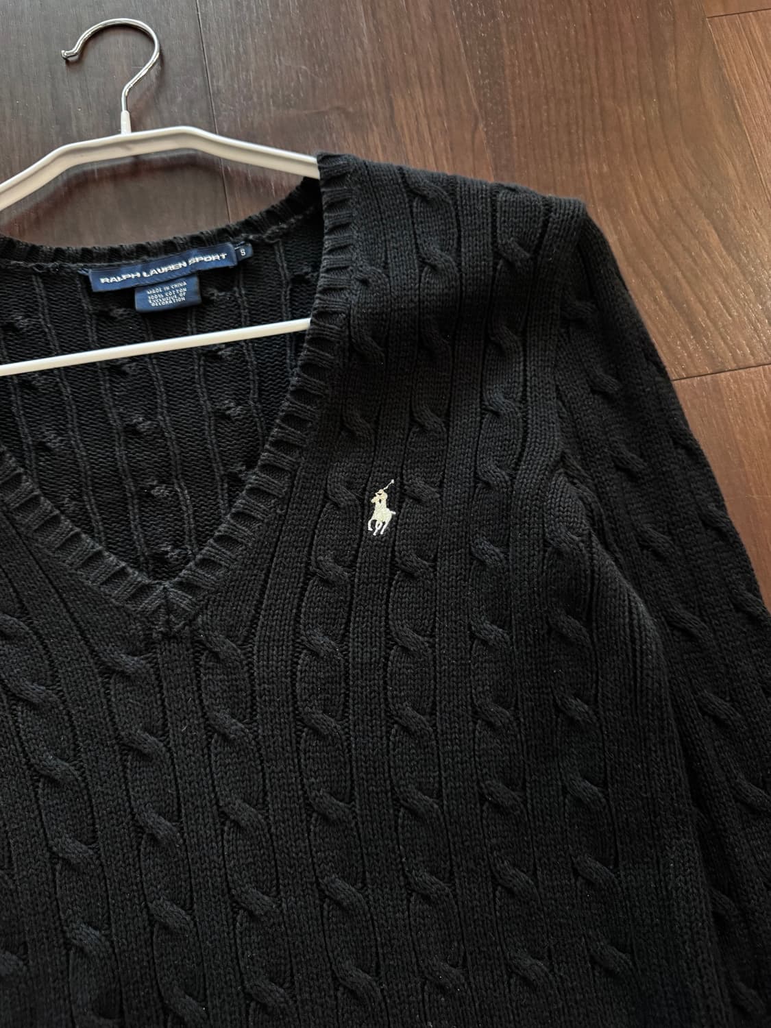 랄프로렌 스포츠 딥브이넥 꽈배기 니트 상품이미지2