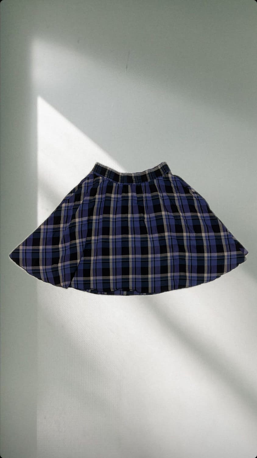 japan vintage check skirt 상품이미지1