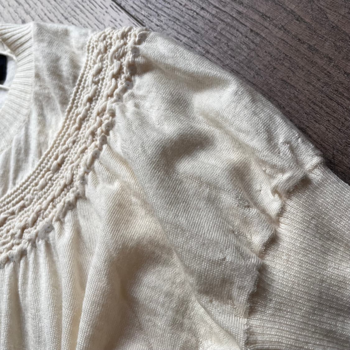 Shirring Knit Half Blouse 상품이미지7