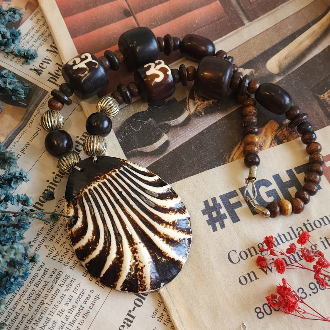 90s 프랑스 빈티지 쥬얼리 보헤미안 소울 아티잔 빈티지 목걸이 상품이미지3