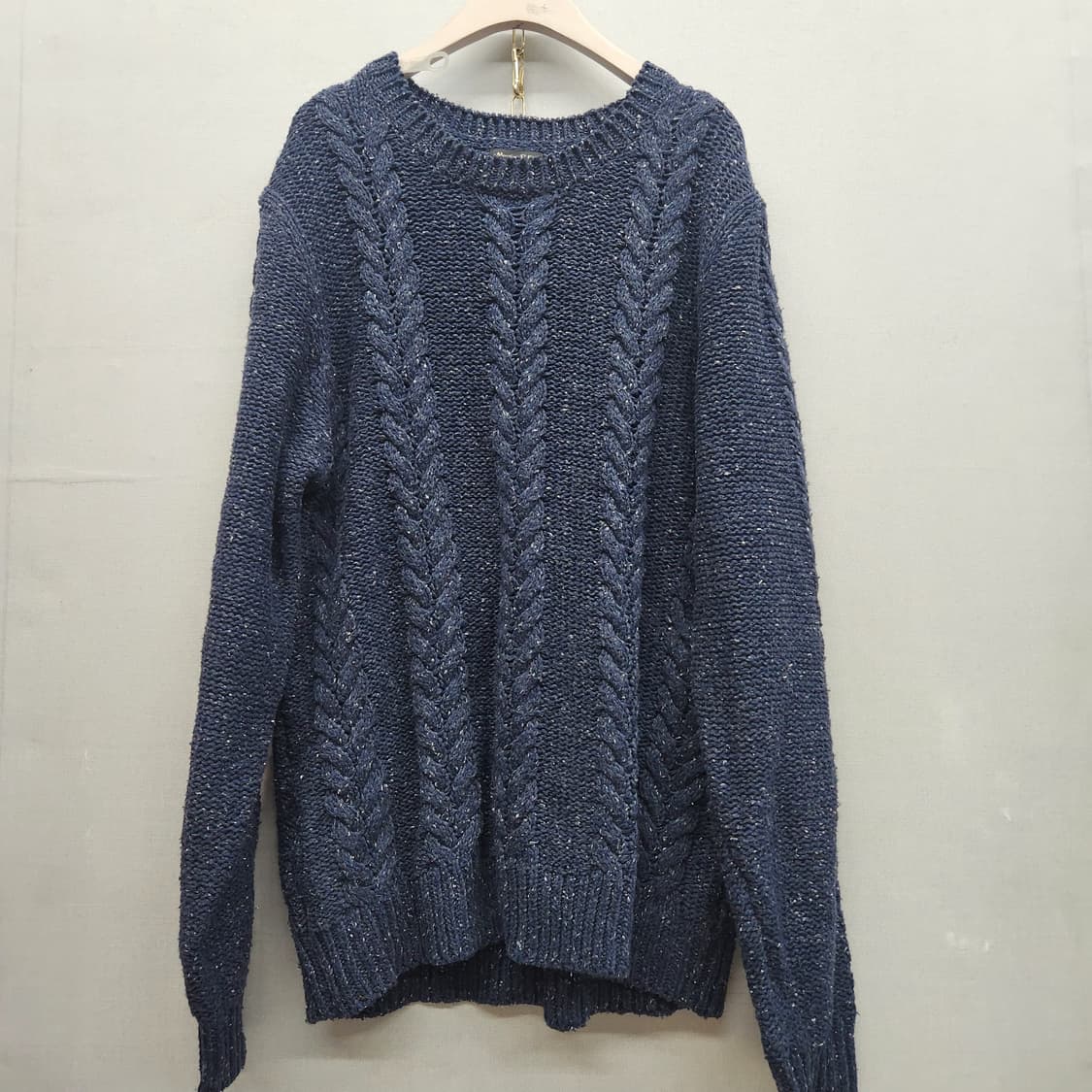 마시모두띠 꽈배기 코튼/캐시미어 니트 XL 상품이미지1