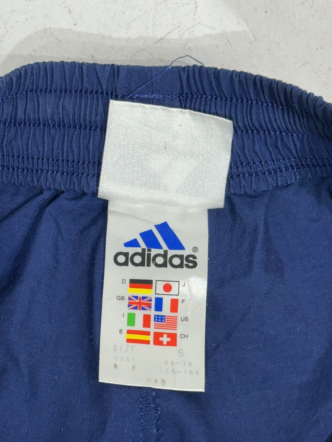 90s 아디다스 네이비 스카이 블루 삼선 와이드 트랙 팬츠  상품이미지7