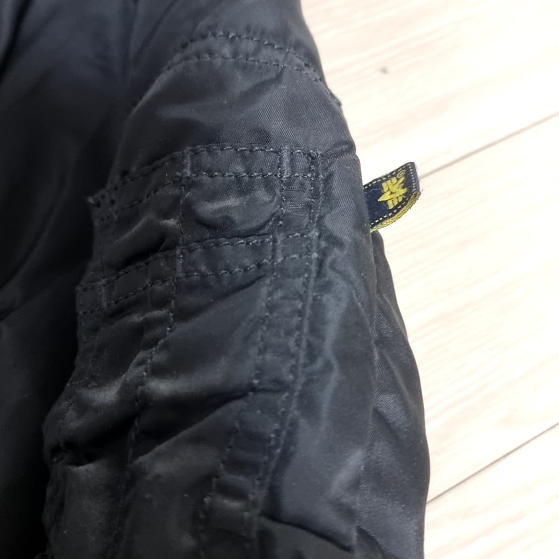 미제 알파인더스트리 블랙 MA-1 항공 점퍼 오렌지 안감(라지) 상품이미지2