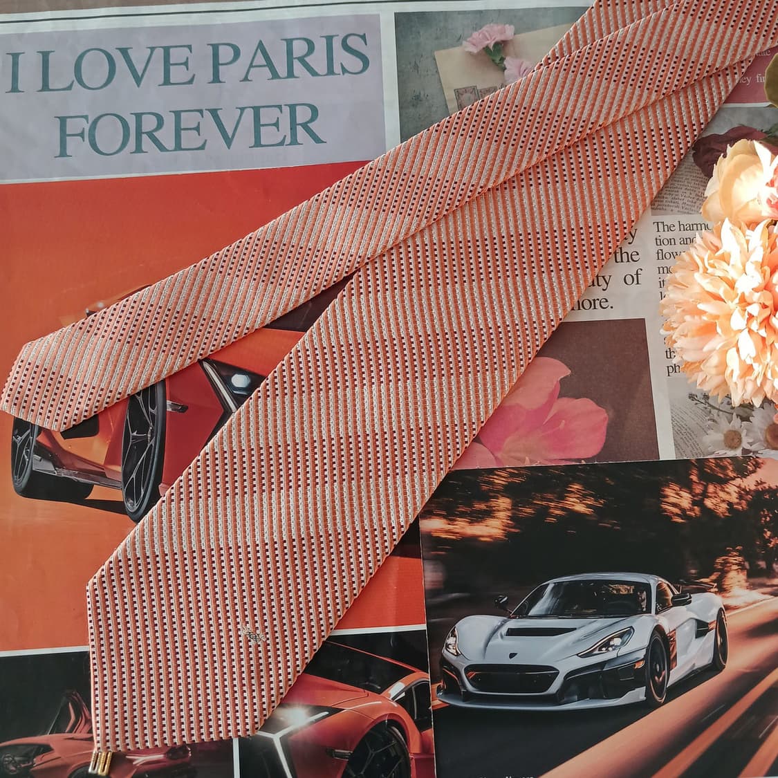 닥스 실크 오렌지 스트라이프 넥타이 8.5cm A+등급 A19172
 상품이미지3