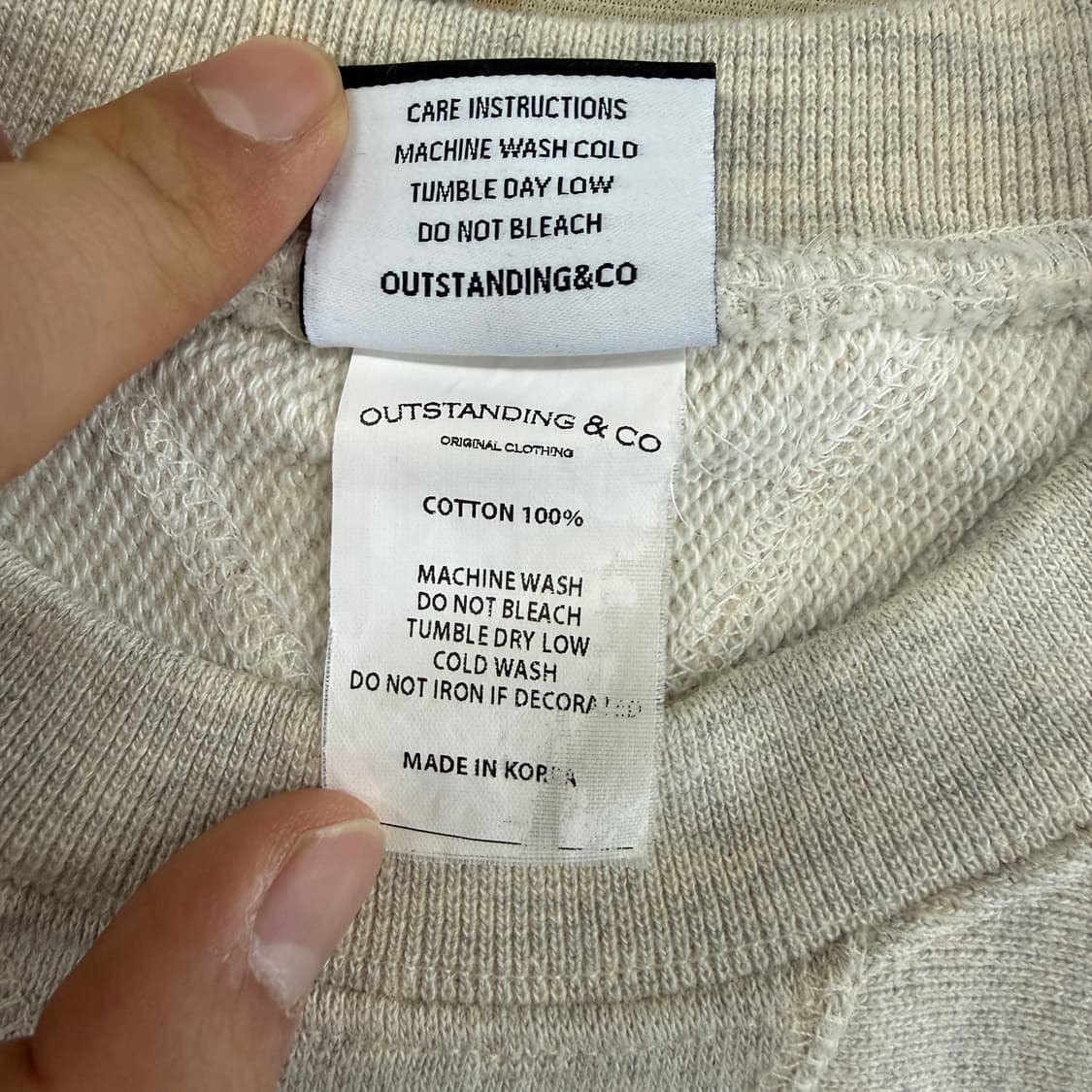 (L)아웃스탠딩 Outstanding 맨투맨(그레이) 상품이미지3