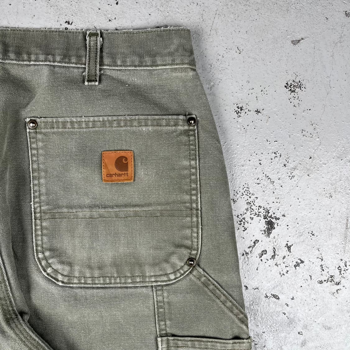 칼하트 더블니 워크팬츠 모스크린 B136 상품이미지6