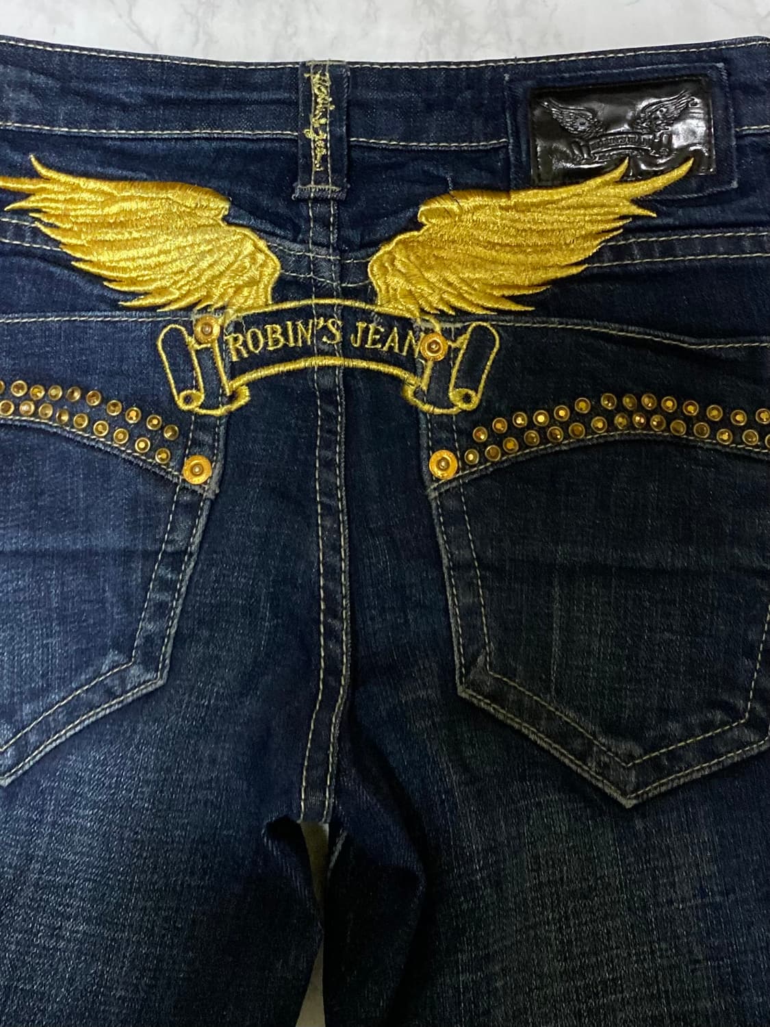 로빈슨진 금장자수 여성 청바지 스키니 여성 27 인치 상품이미지1