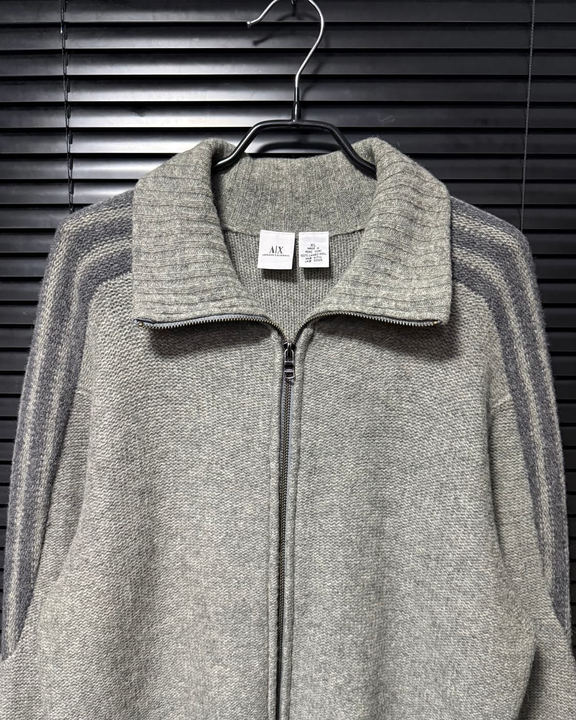 아르마니 익스체인지 램스울 양 모 하이넥 니트 스웨터 집업 투웨이 명품  상품이미지3