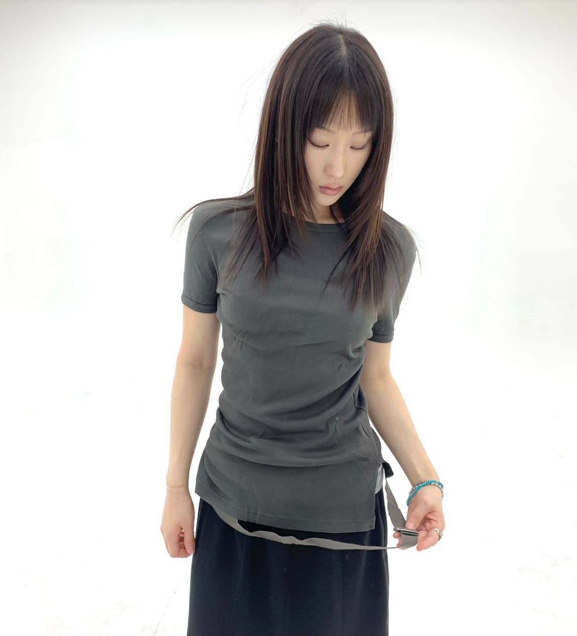 •헬무트랭 본디지 반팔(화이트) 상품이미지1