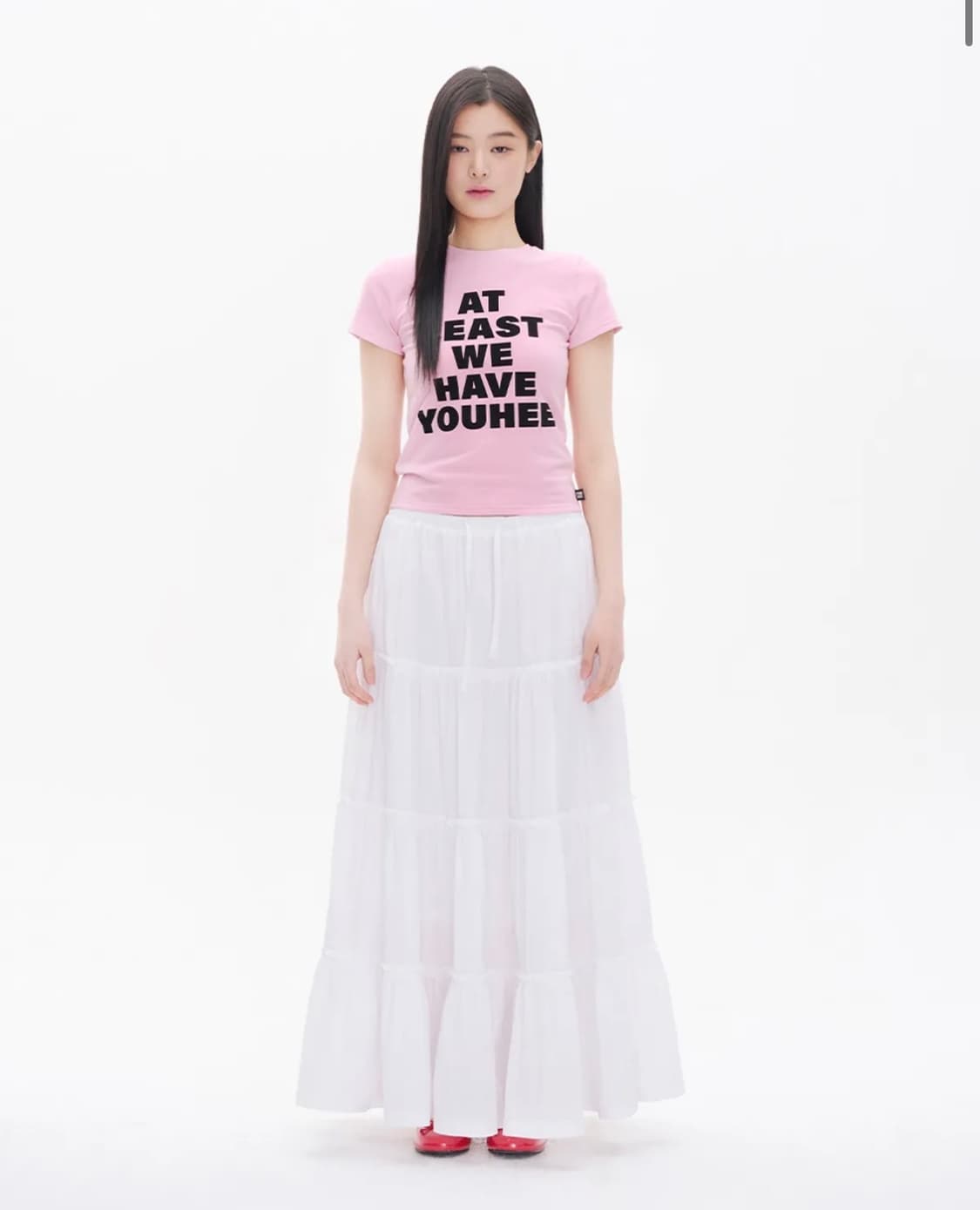 유희 LETTERING T-SHIRT PINK 상품이미지2