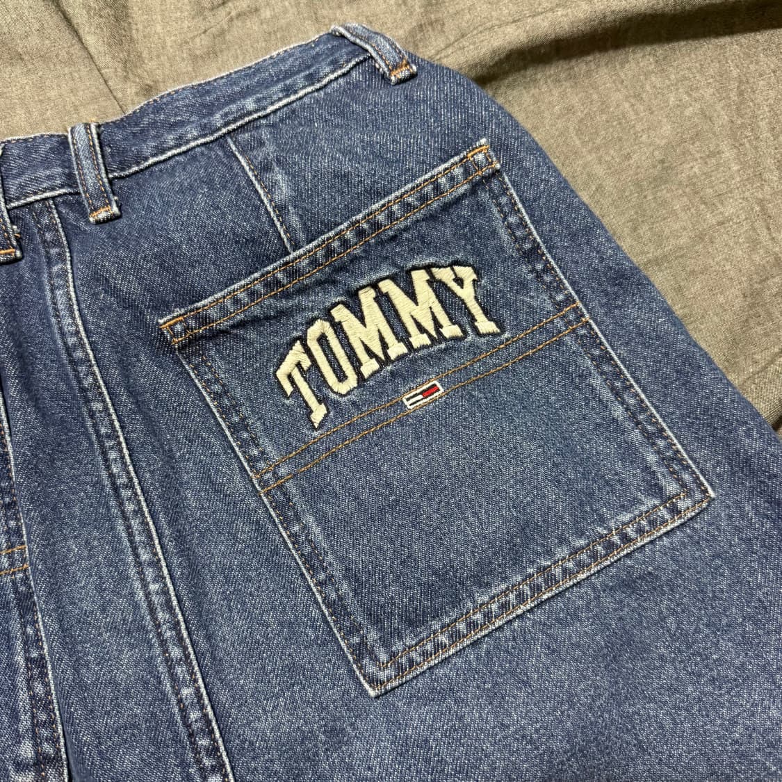 Retro Button-Front Denim Mini Skirt 상품이미지5