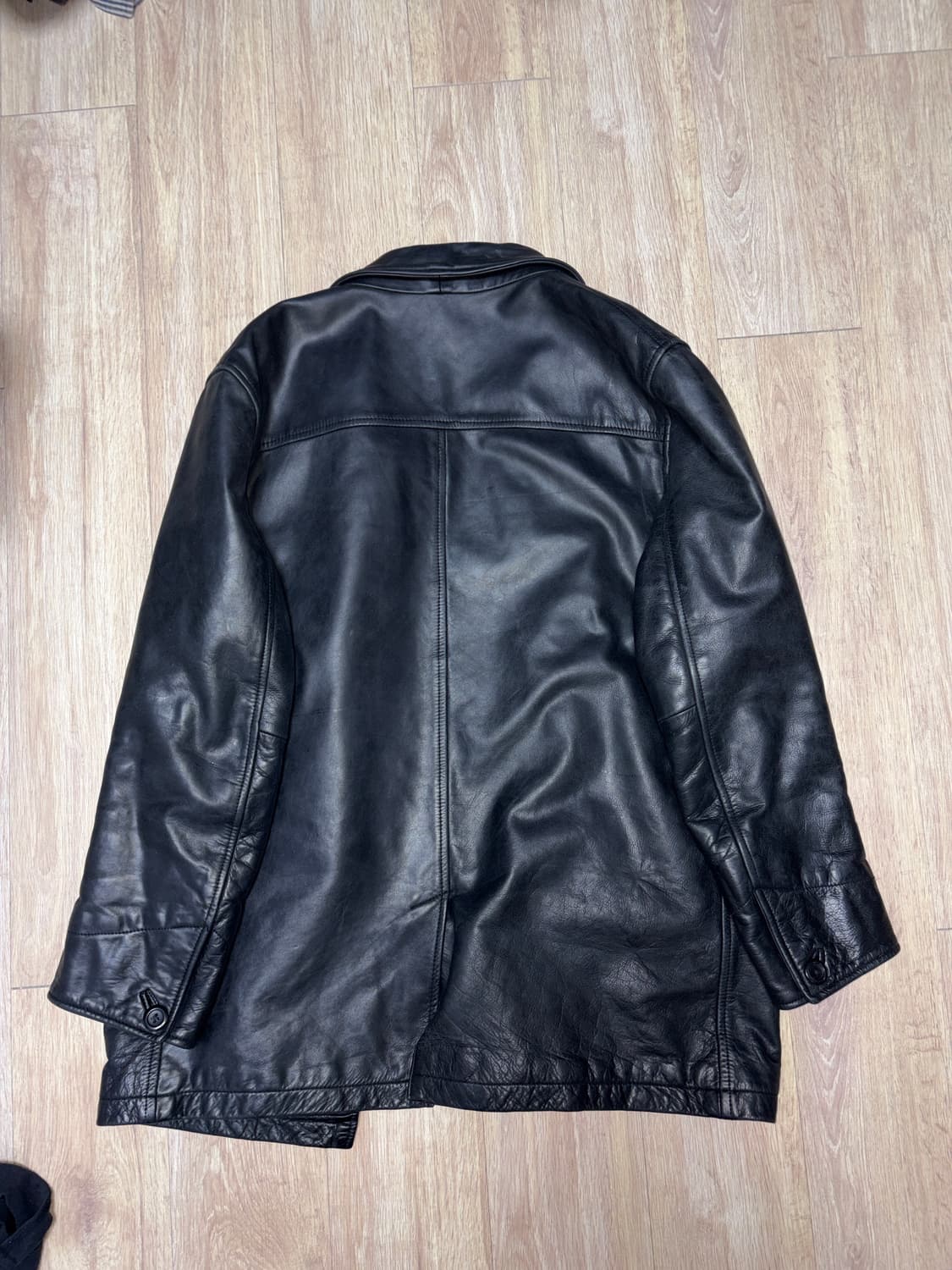 old gap leather car coat 올드 갭 레더 코트 상품이미지2