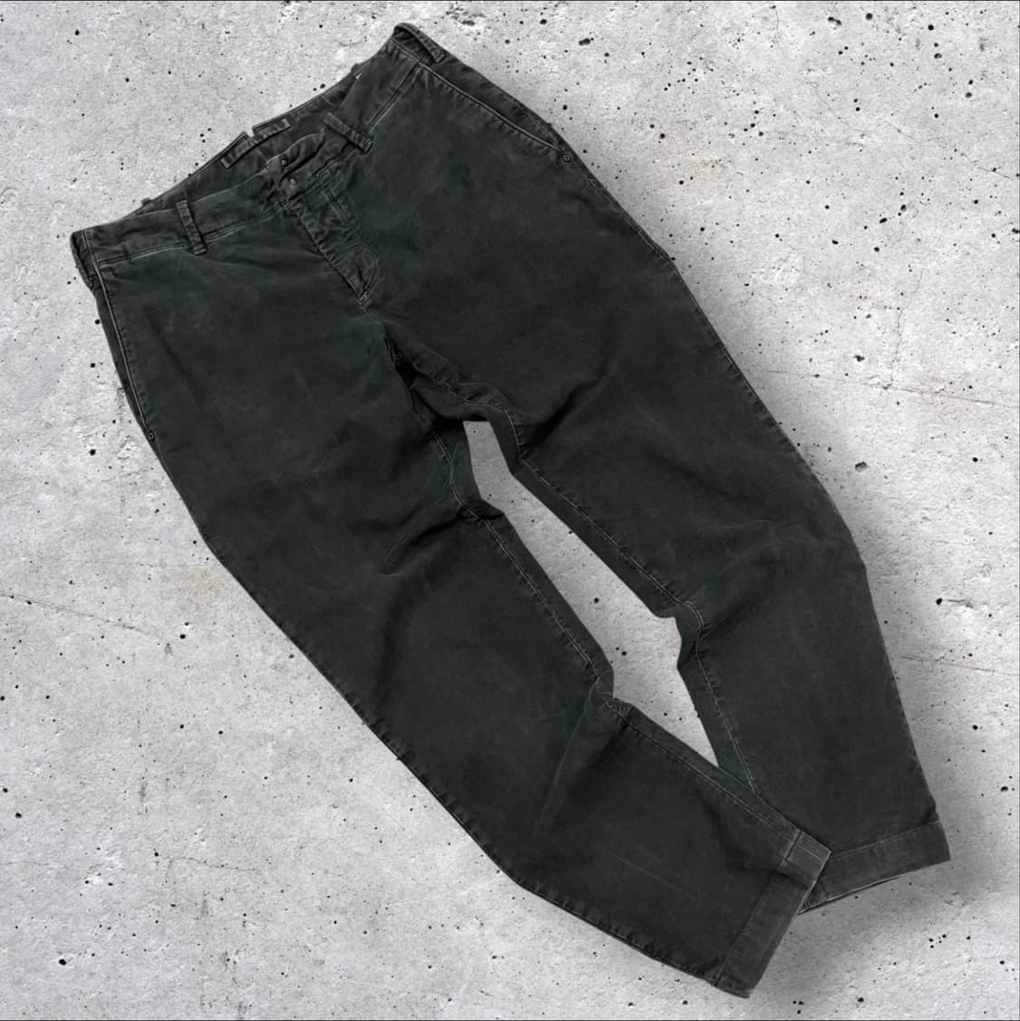 [48] 인코텍스 워시드 그린 코튼 팬츠 D563 상품이미지1