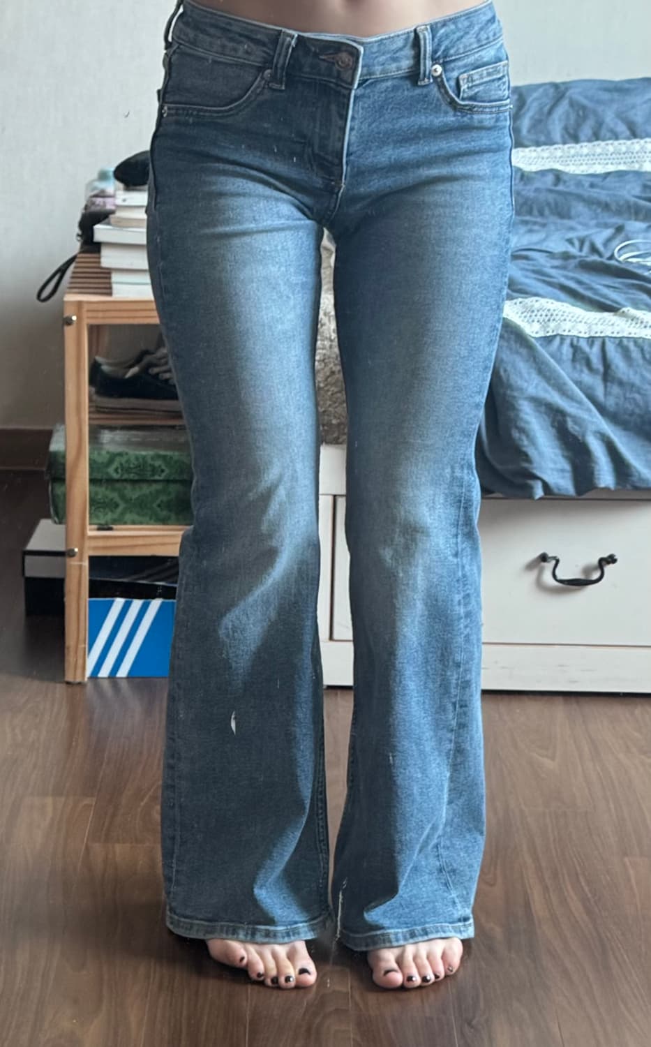 H&m 로우라이즈 플레어진 부츠컷 데님 상품이미지3