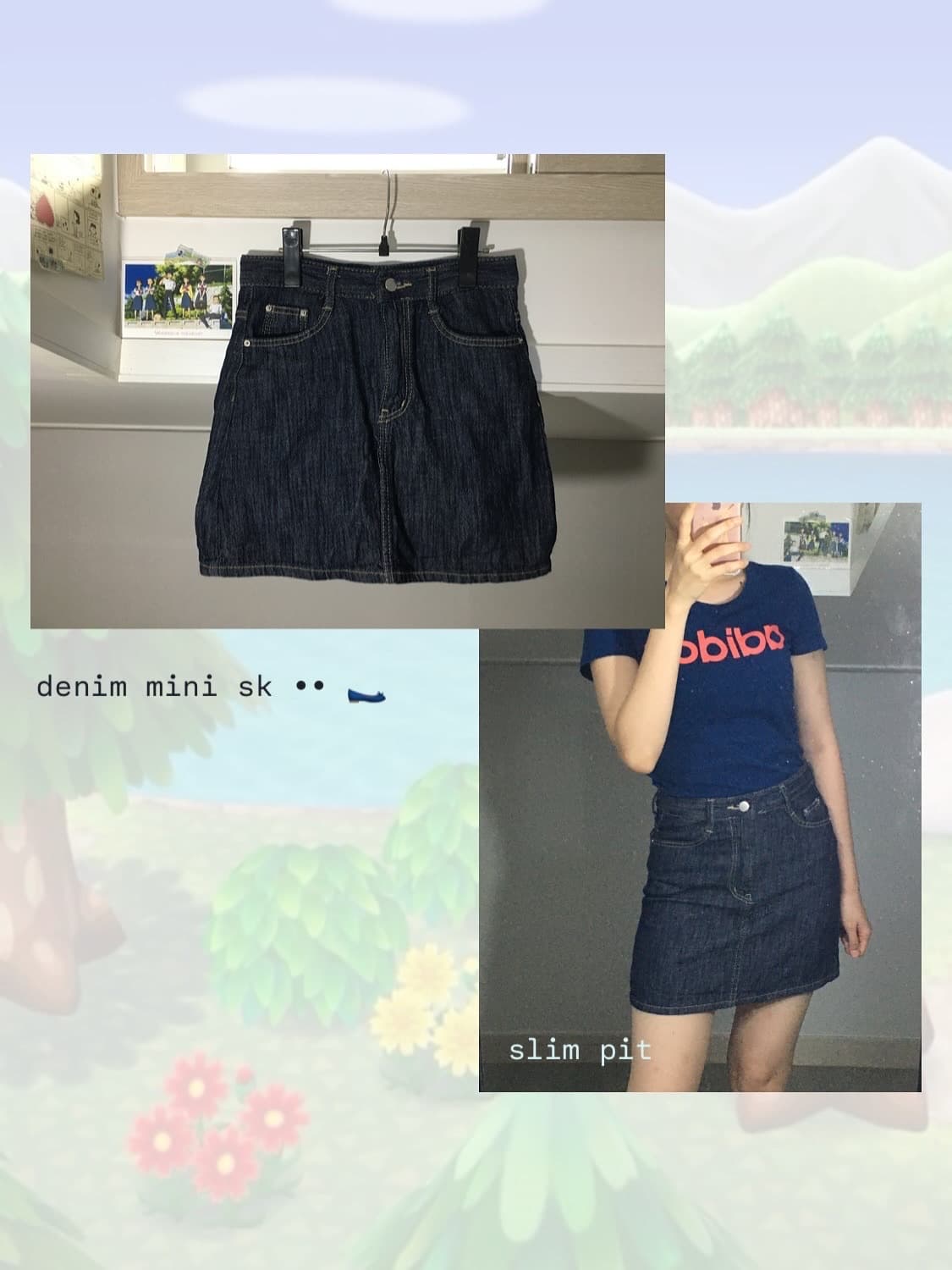 갸루깔•• ✌🏼💖진청 데님 미니 스커트 상품이미지3