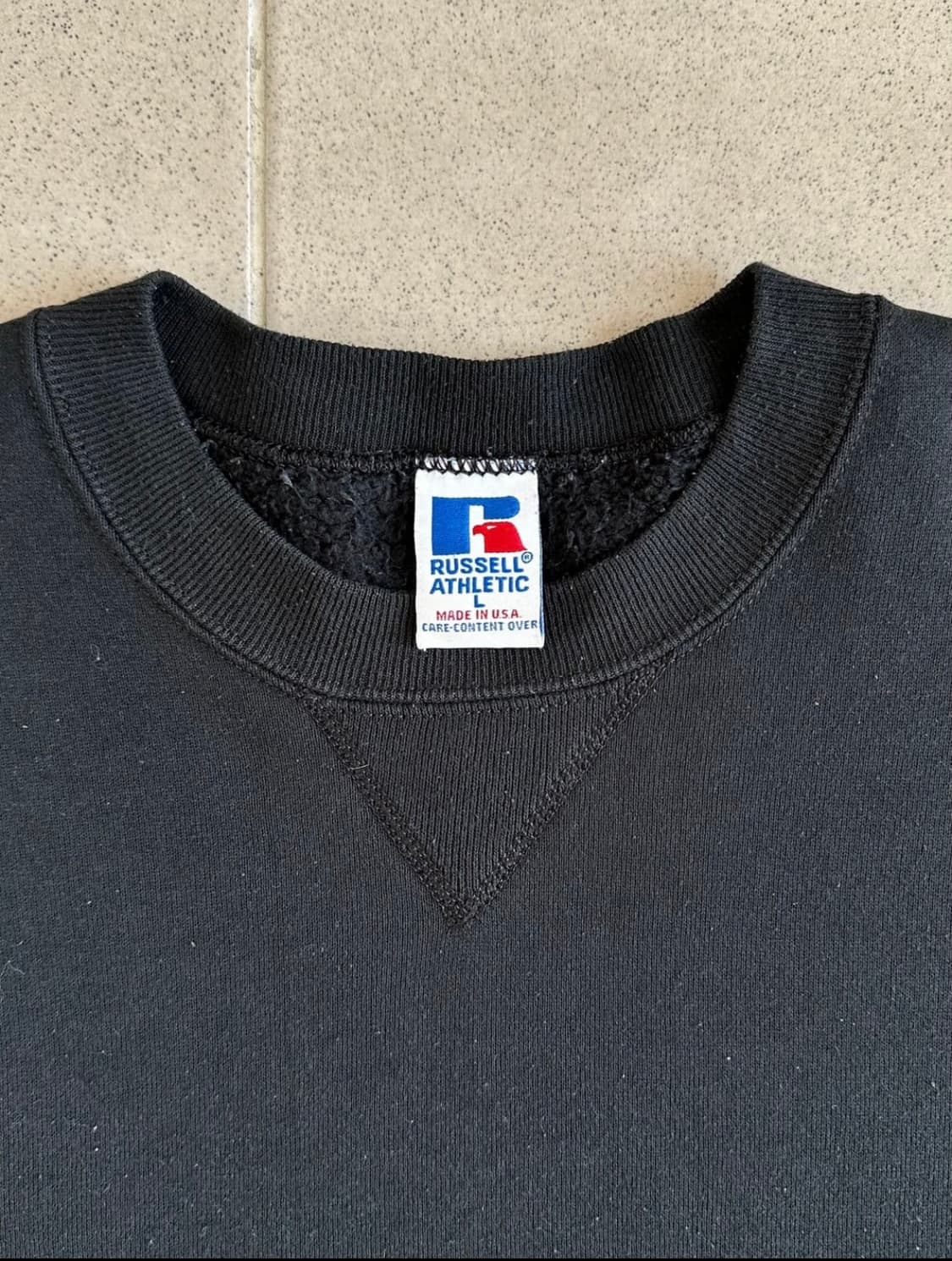 90s 빈티지 러셀 스웻셔츠 블랙 L USA 상품이미지6