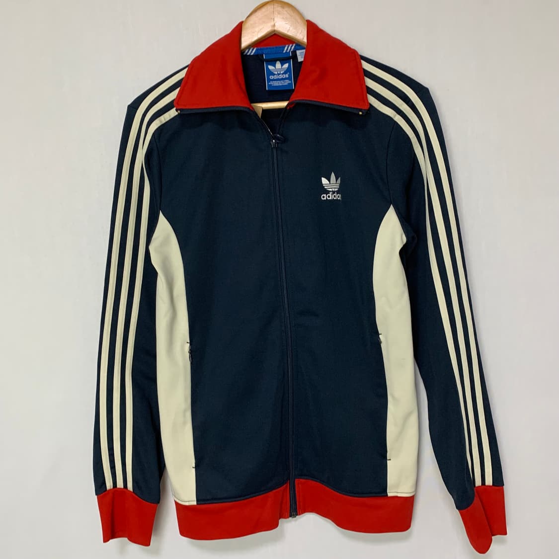 아디다스 네이비/레드 삼선 트랙탑 100사이즈 빈티지 져지 상품이미지2