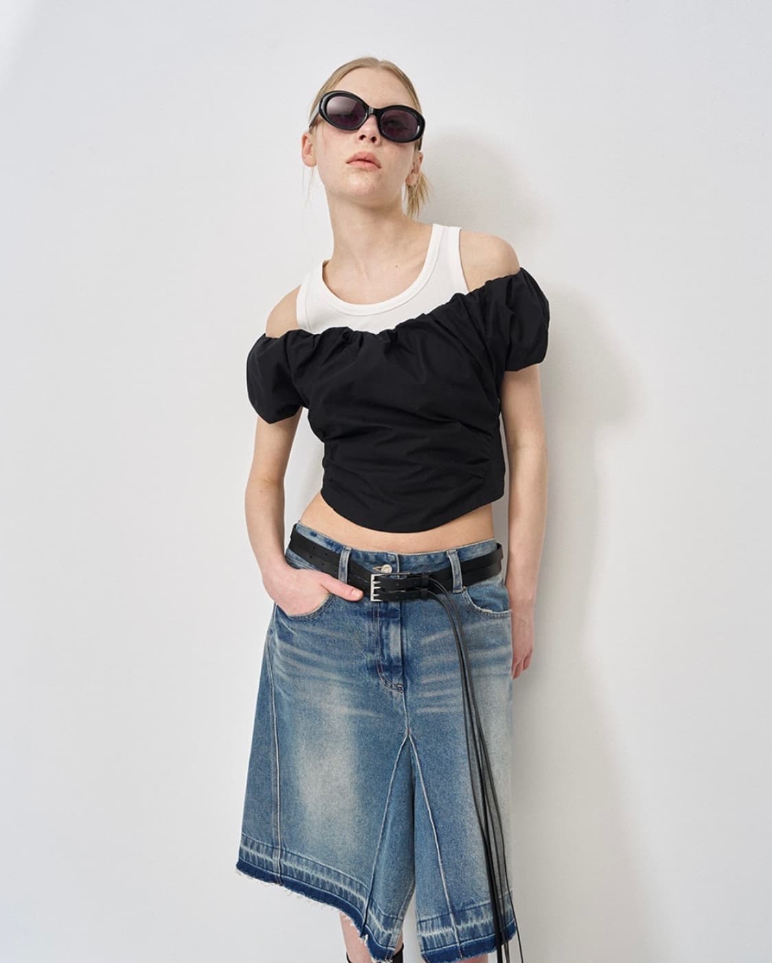 LCDC  WESTERN STRAP BELT BLACK 상품이미지1