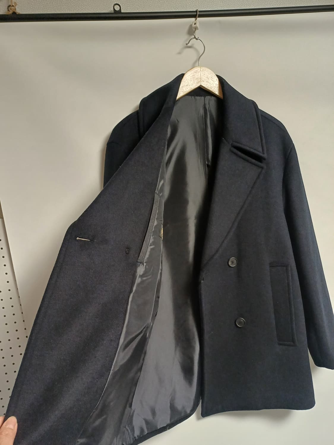 마인드브릿지 캐시미어 블렌드 더블 피코트 (네이비) 상품이미지7