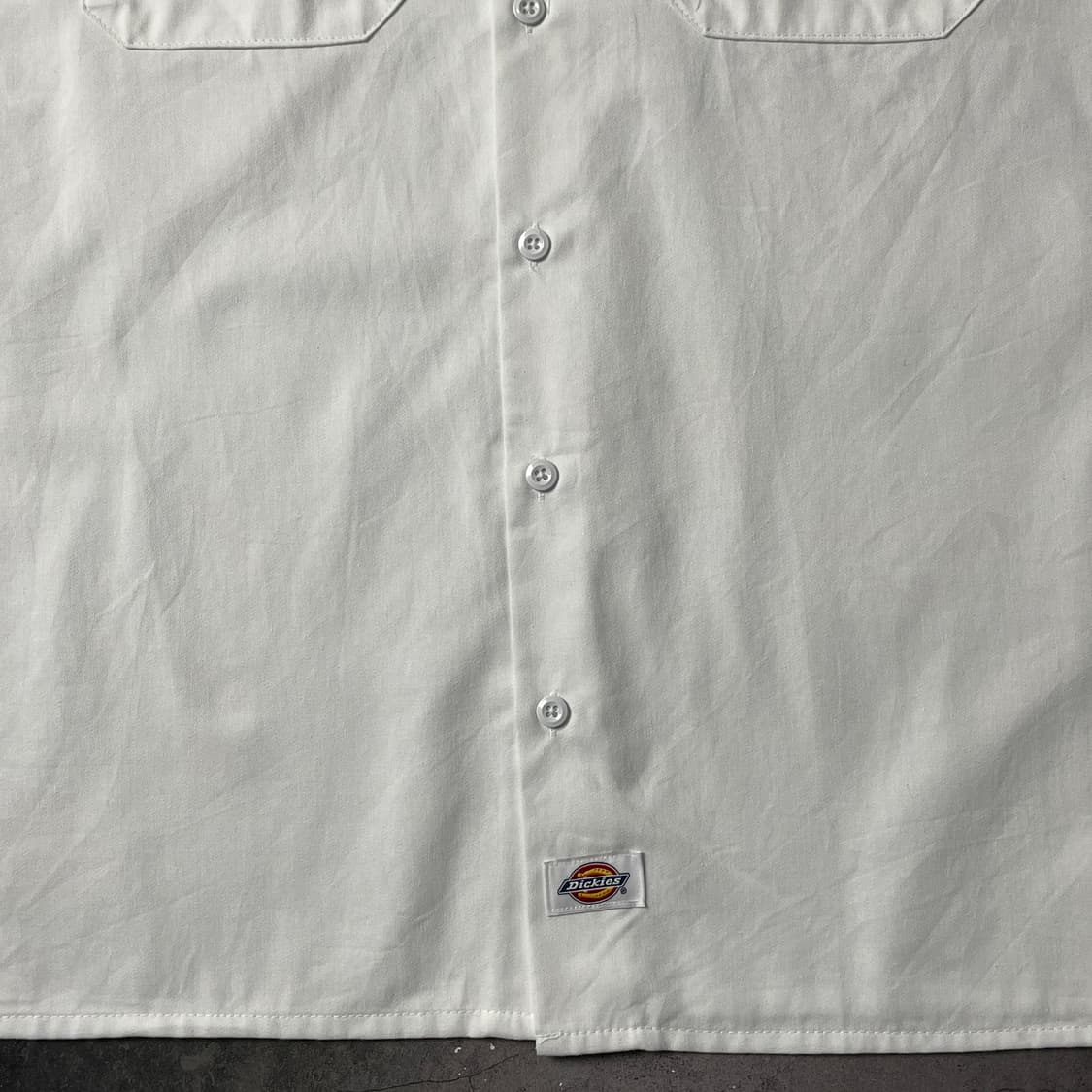 DICKIES 디키즈 빈티지 화이트 플랩포켓 반팔 워크셔츠 A00958 상품이미지4