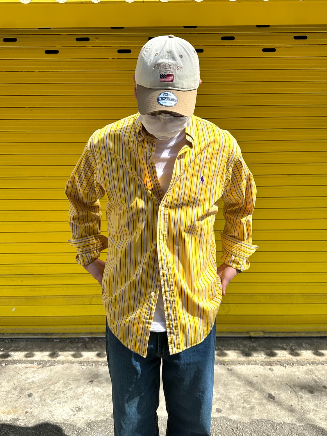 폴로 랄프로렌 옐로우 스트라이프 셔츠 커스텀핏 상품이미지3