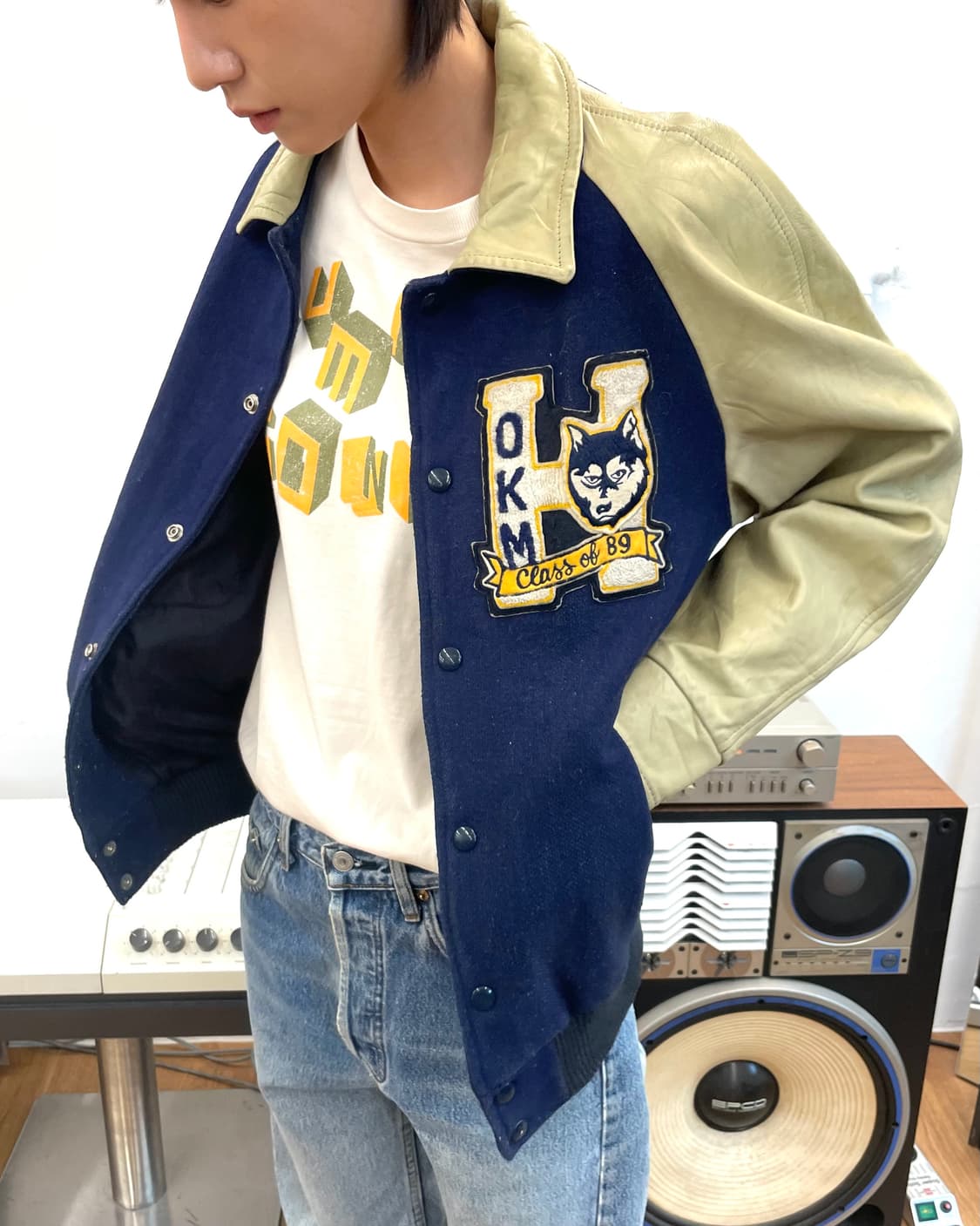 [L] 80s 빈티지 바시티 자켓 상품이미지2