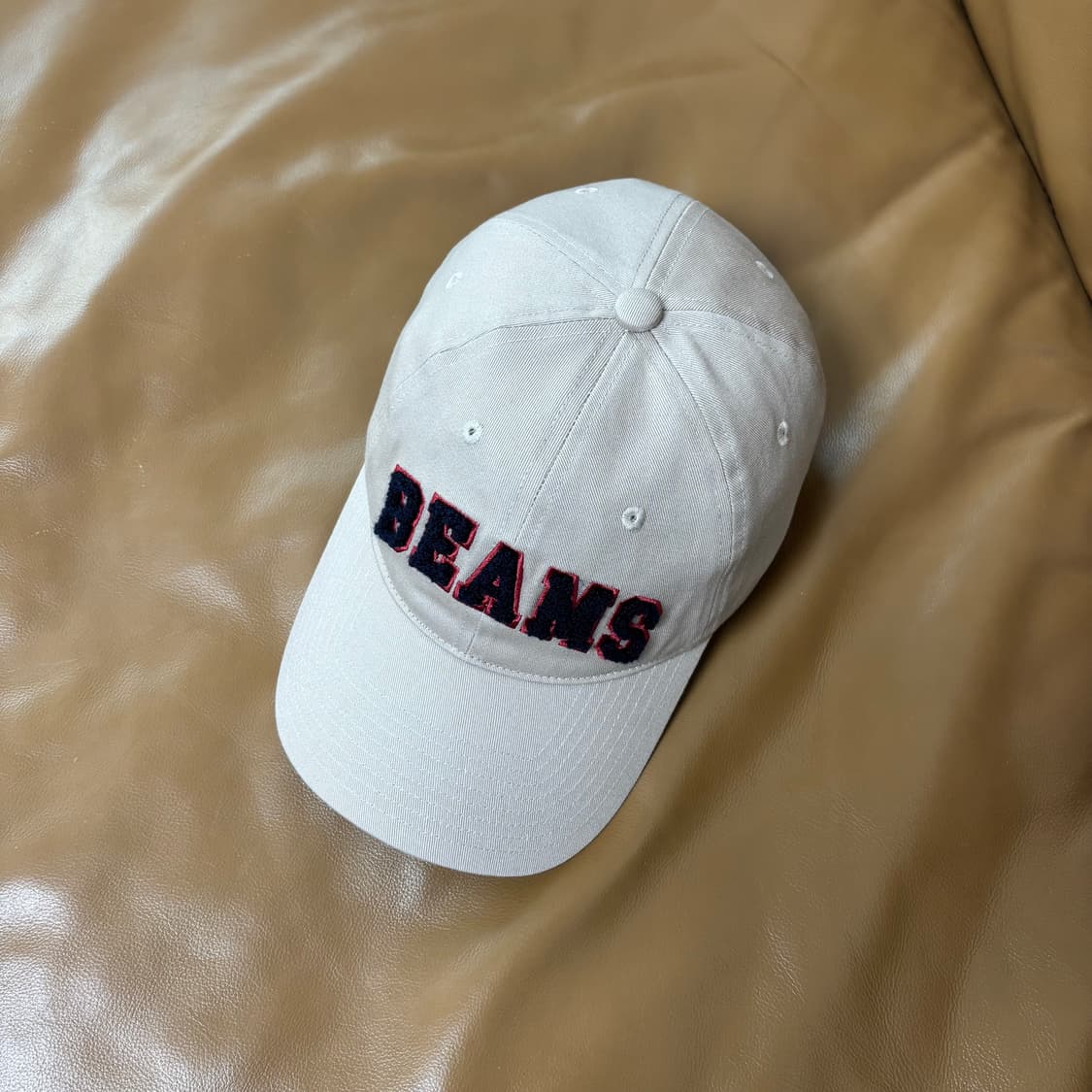 Beams 빔스 빔즈 6패널 볼캡 모자 워시드 탄 베이지 상품이미지5