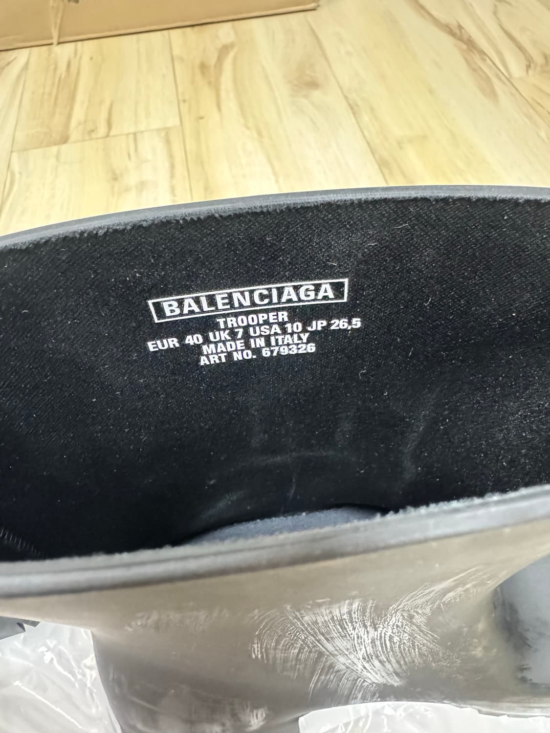 [C40]발렌시아가 트루퍼 러버 부츠 판매 상품이미지6